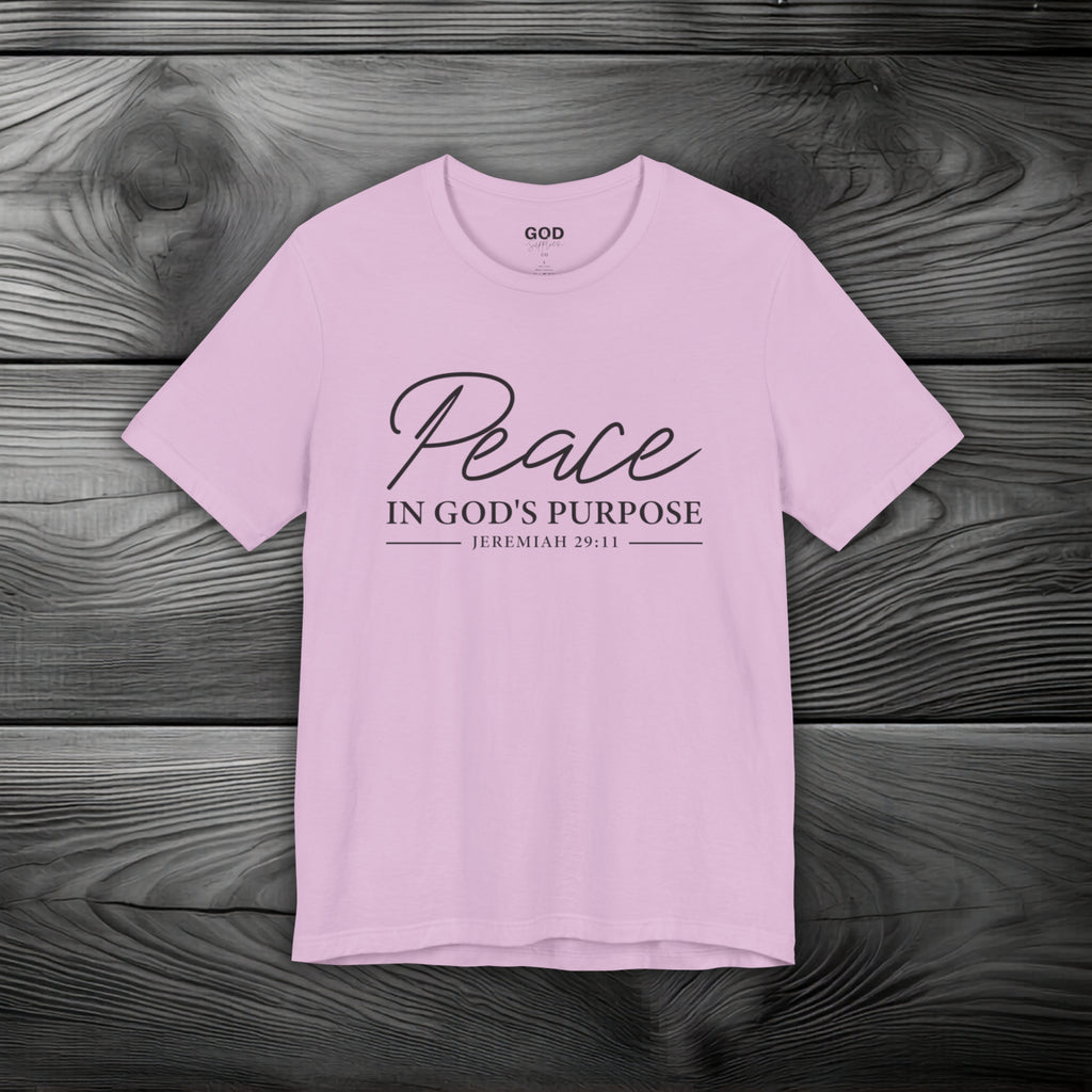 Peace in God's Purpose Unisex Jersey Short Sleeve Tee