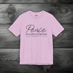 Peace in God's Purpose Unisex Jersey Short Sleeve Tee