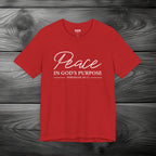 Peace in God's Purpose Unisex Jersey Short Sleeve Tee