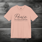 Peace in God's Purpose Unisex Jersey Short Sleeve Tee