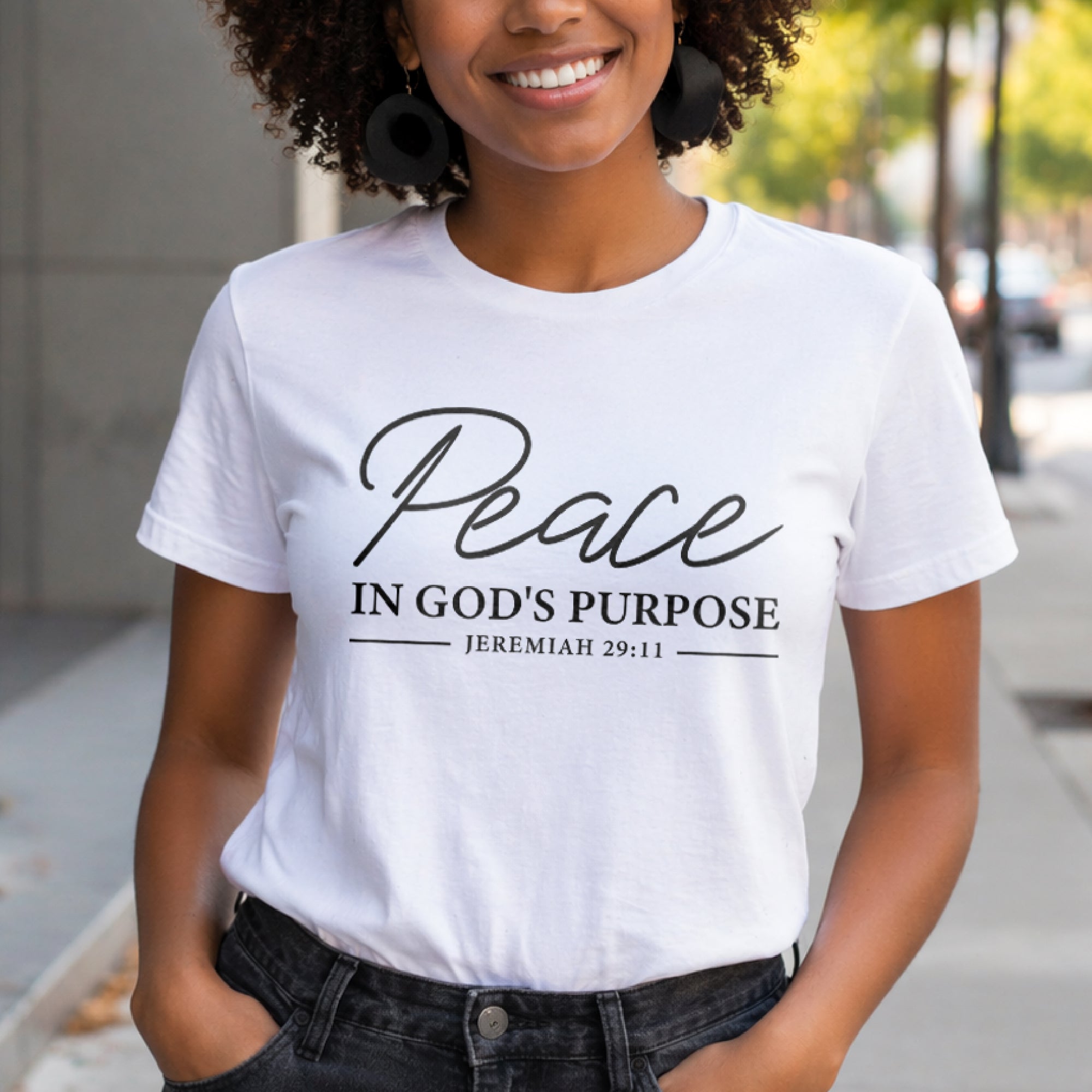 Peace in God's Purpose Unisex Jersey Short Sleeve Tee