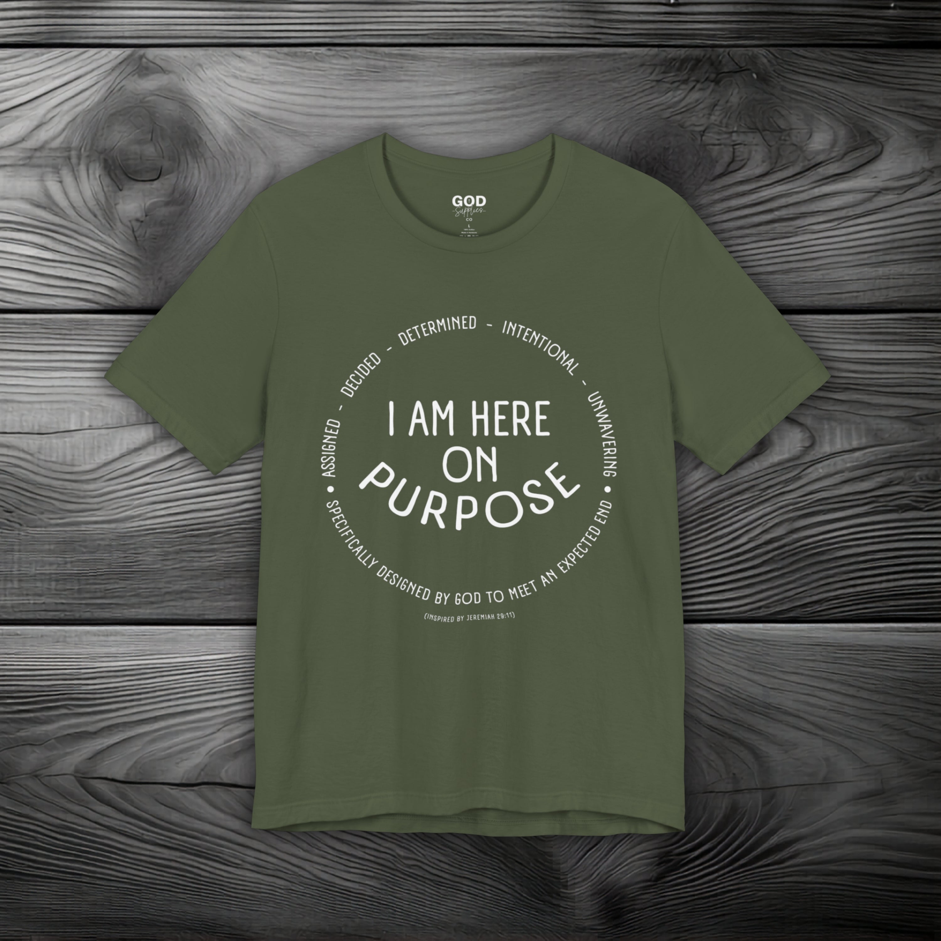 I Am Here On Purpose Unisex Jersey Short Sleeve Tee
