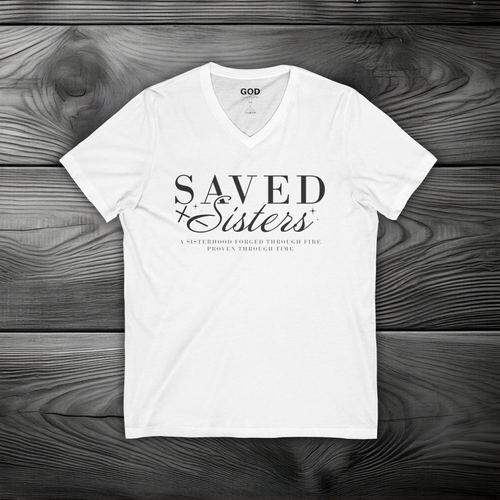 Saved Sisters Unisex Jersey Short Sleeve V-Neck Tee