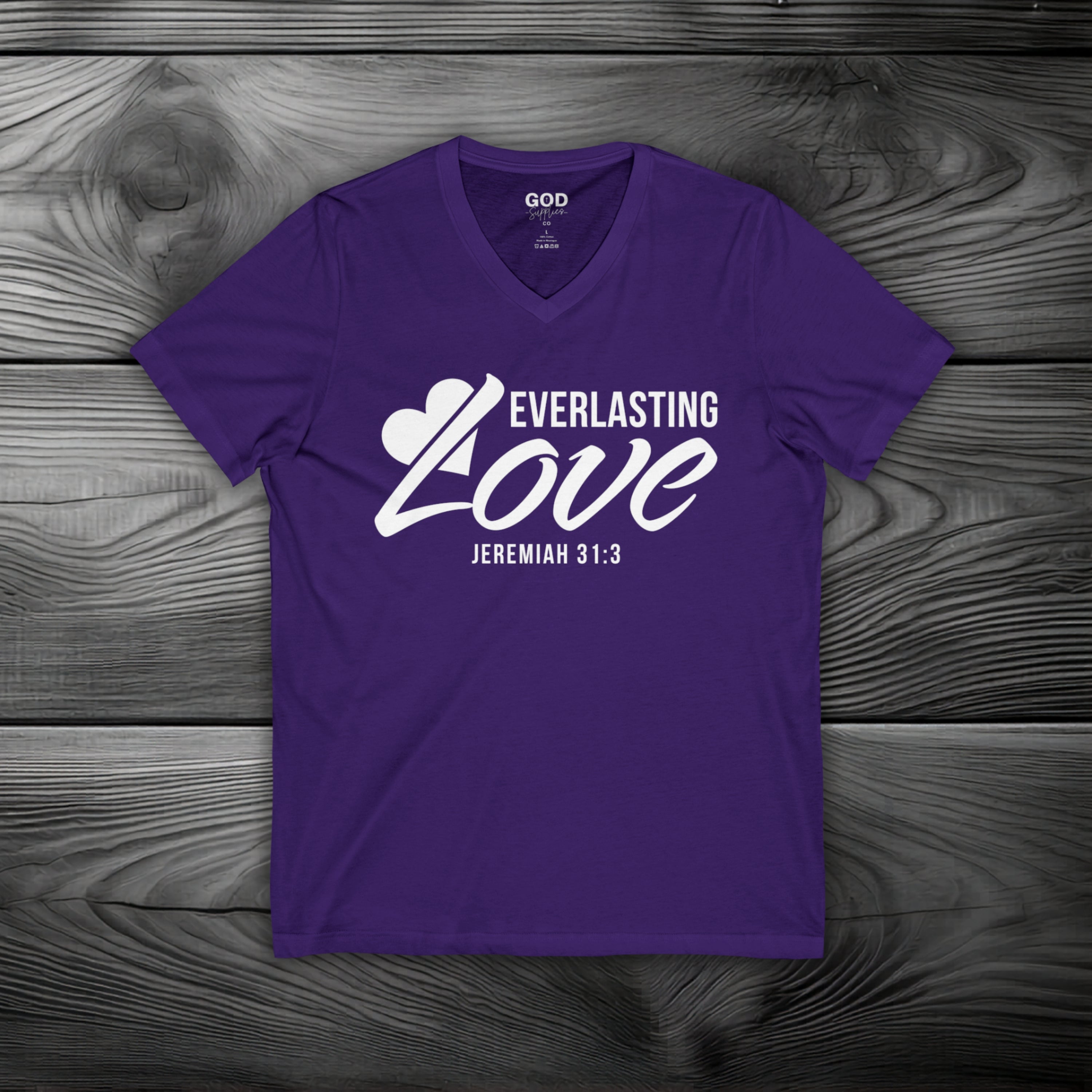 Everlasting Love Unisex Jersey Short Sleeve V-Neck Tee