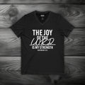 The Joy of The Lord is My Strength Unisex Jersey Short Sleeve V-Neck Tee