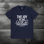 The Joy of The Lord is My Strength Unisex Jersey Short Sleeve V-Neck Tee