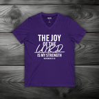 The Joy of The Lord is My Strength Unisex Jersey Short Sleeve V-Neck Tee