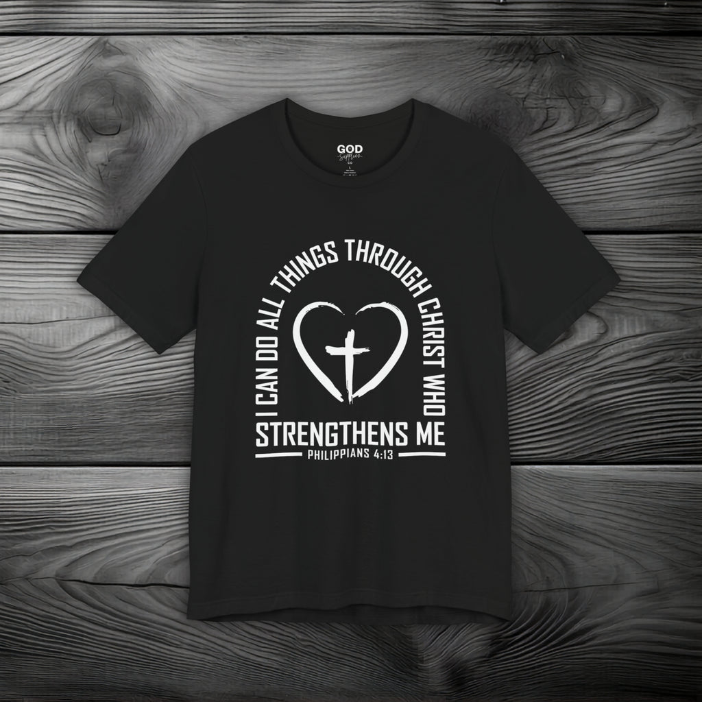I Can Do All Things Through Christ Unisex Jersey Short Sleeve Tee