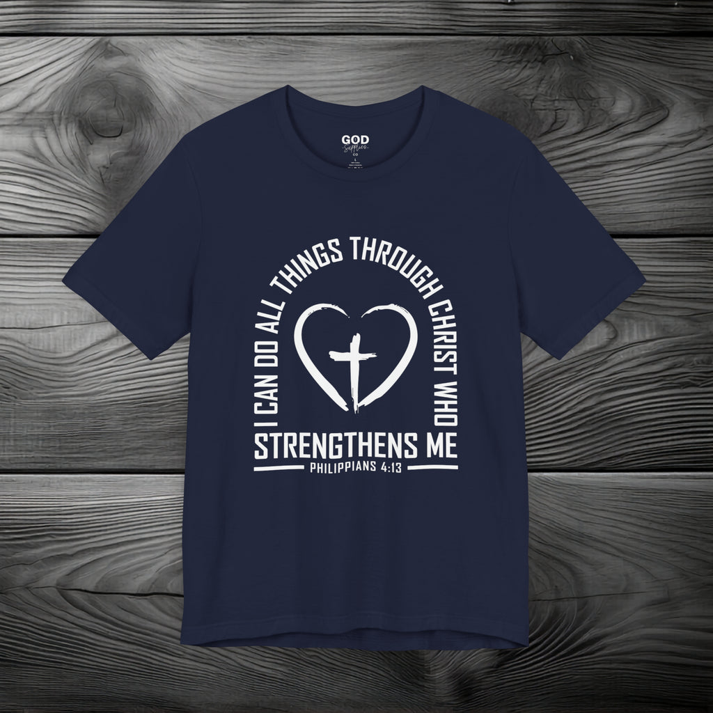 I Can Do All Things Through Christ Unisex Jersey Short Sleeve Tee