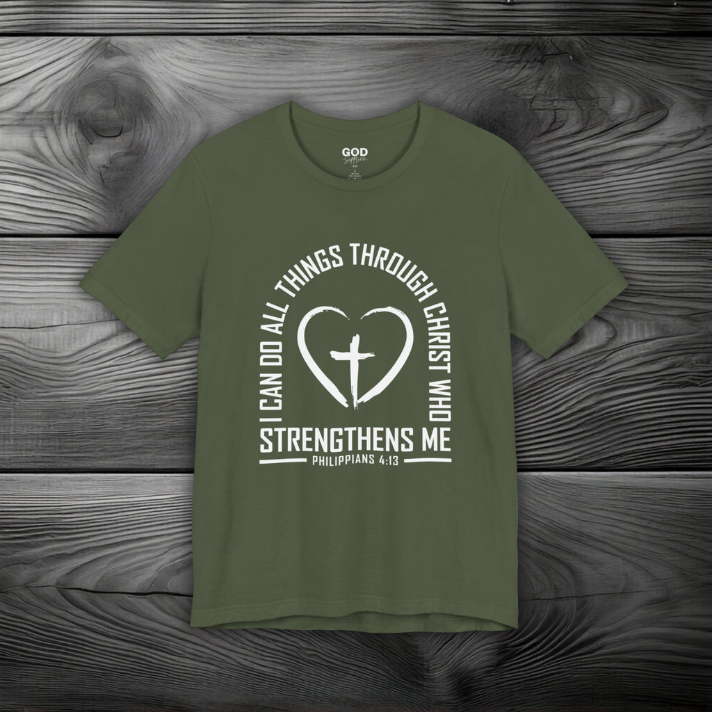 I Can Do All Things Through Christ Unisex Jersey Short Sleeve Tee
