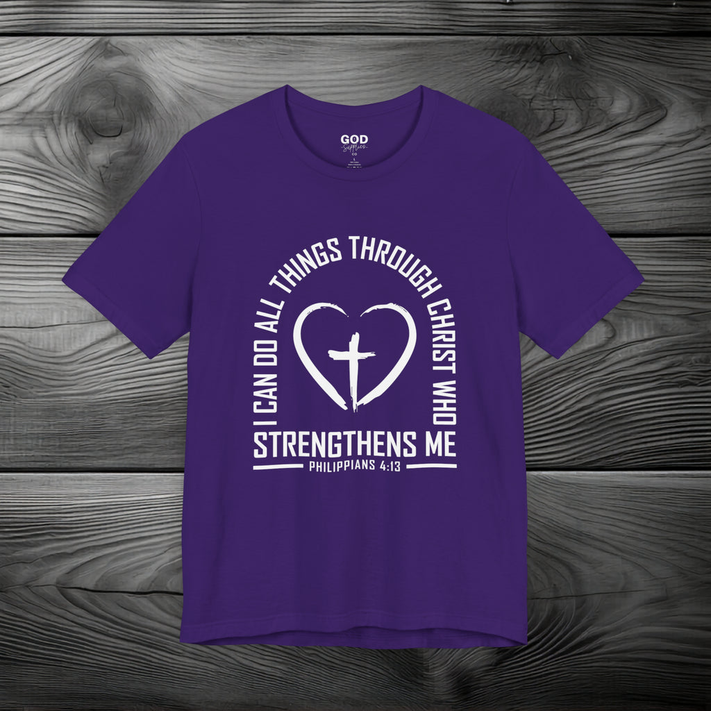 I Can Do All Things Through Christ Unisex Jersey Short Sleeve Tee