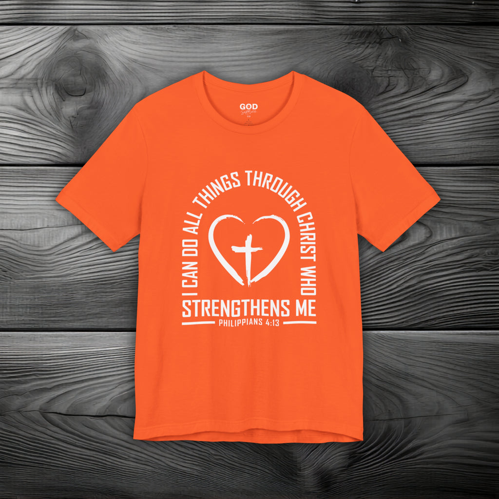 I Can Do All Things Through Christ Unisex Jersey Short Sleeve Tee
