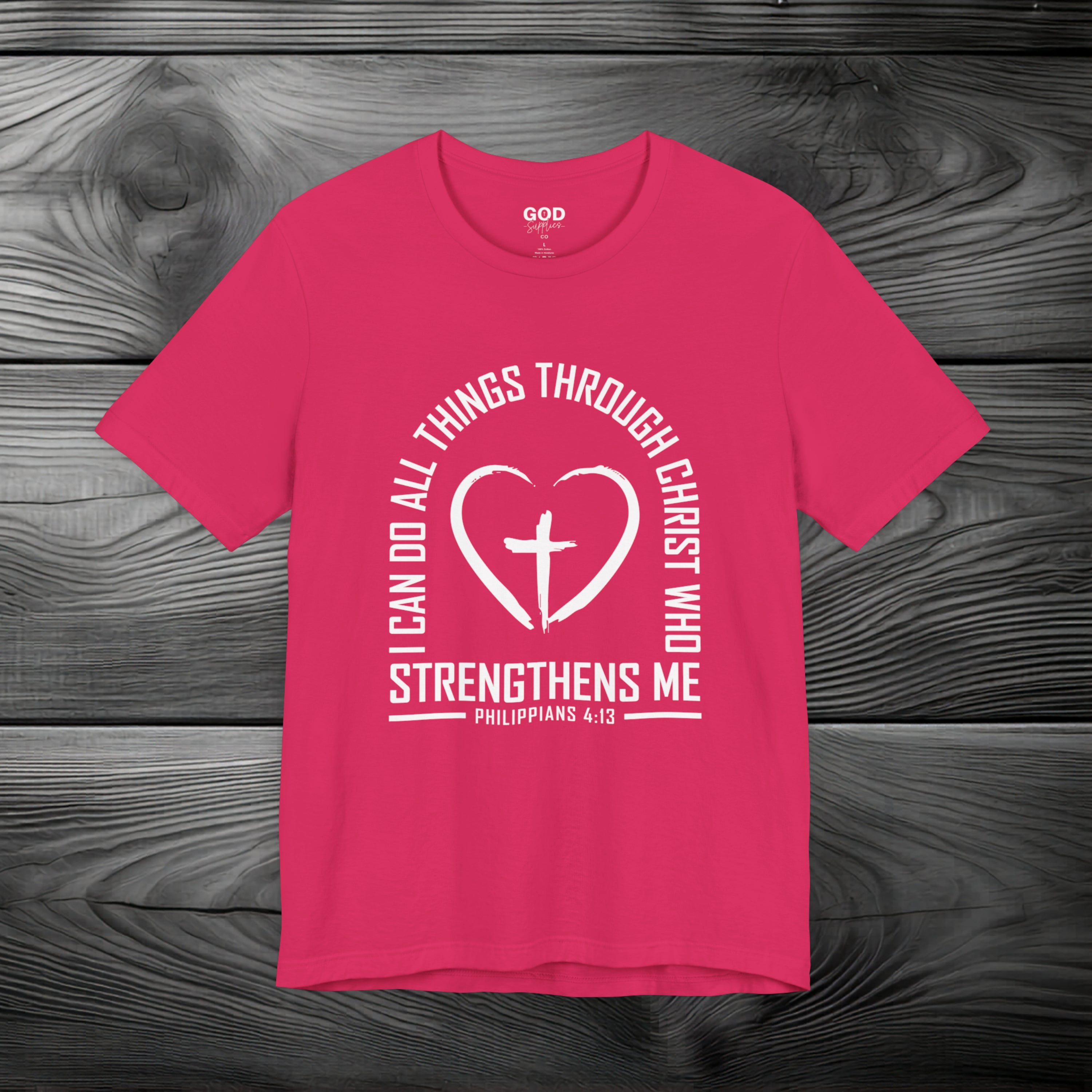 I Can Do All Things Through Christ Unisex Jersey Short Sleeve Tee