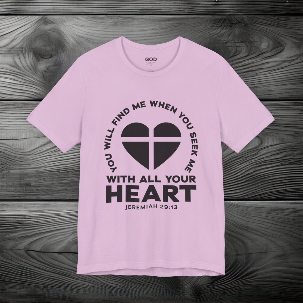 Seek & You Will Find GOD Unisex Jersey Short Sleeve Tee