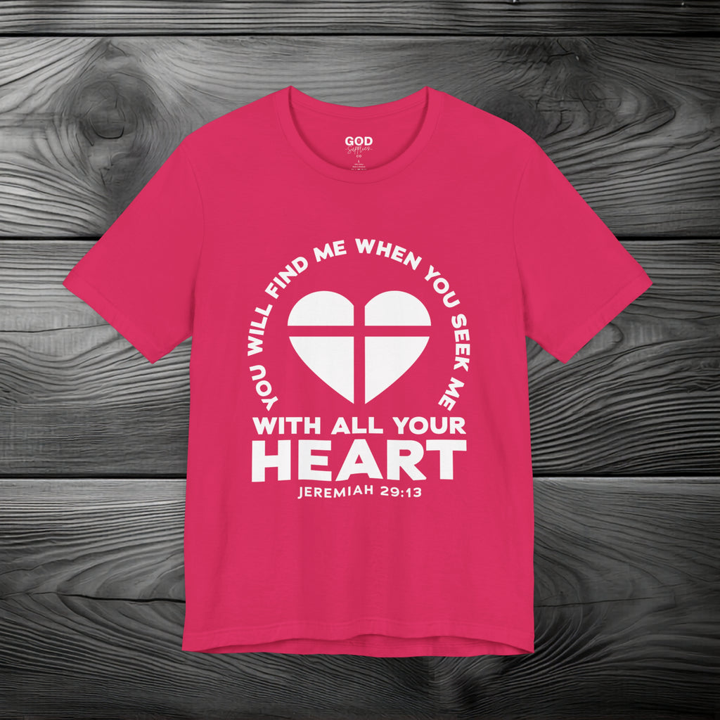Seek & You Will Find GOD Unisex Jersey Short Sleeve Tee