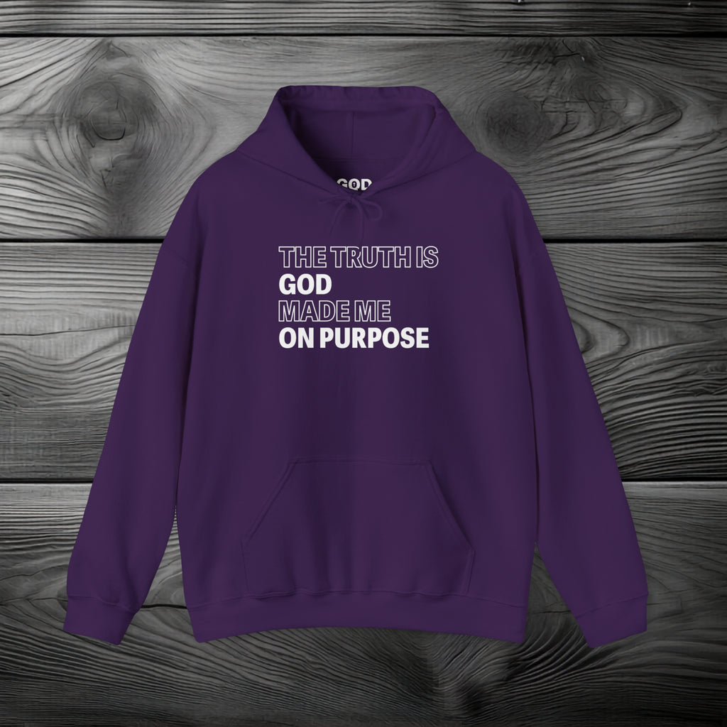 The Truth is God Made Me on Purpose Pullover Hoodie