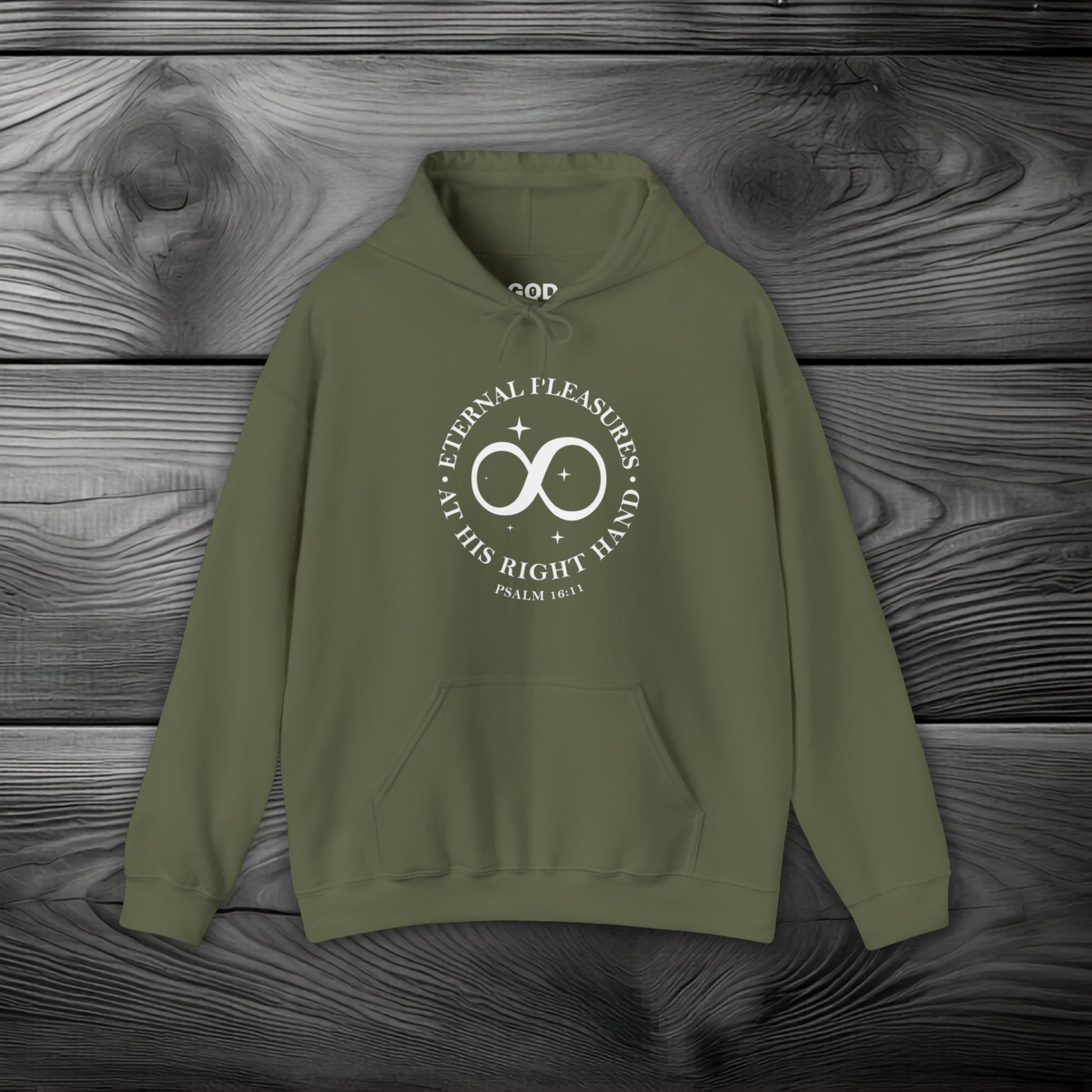 Eternal Pleasures at His Right Hand Pullover Hoodie