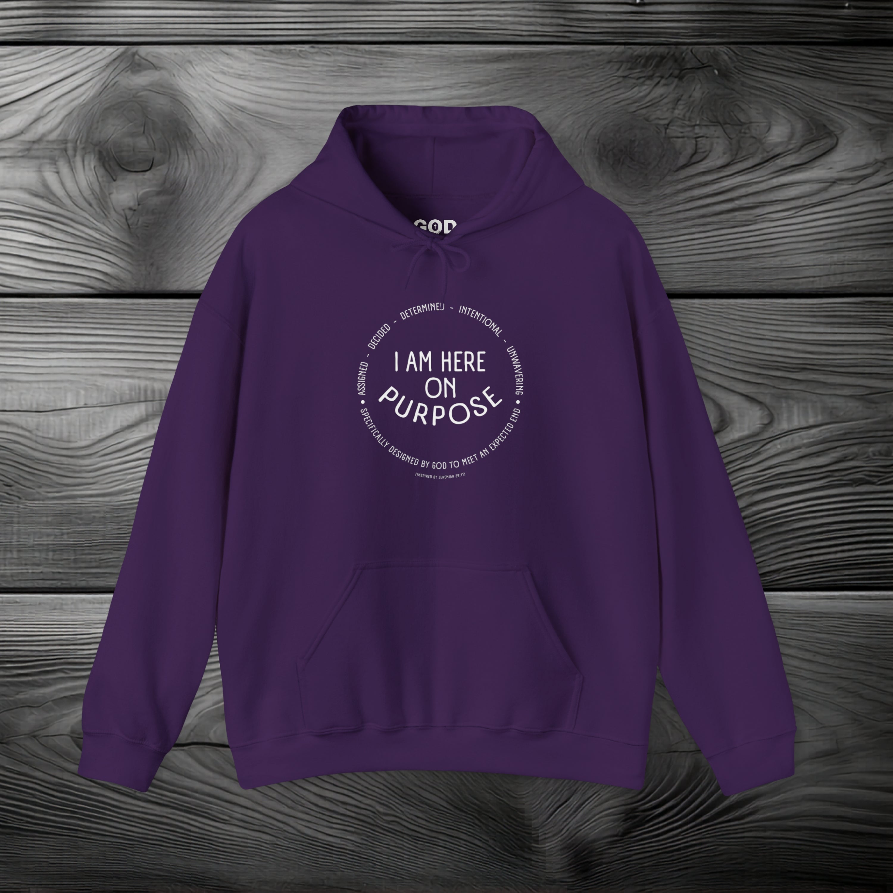 I Am Here On Purpose Pullover Hoodie
