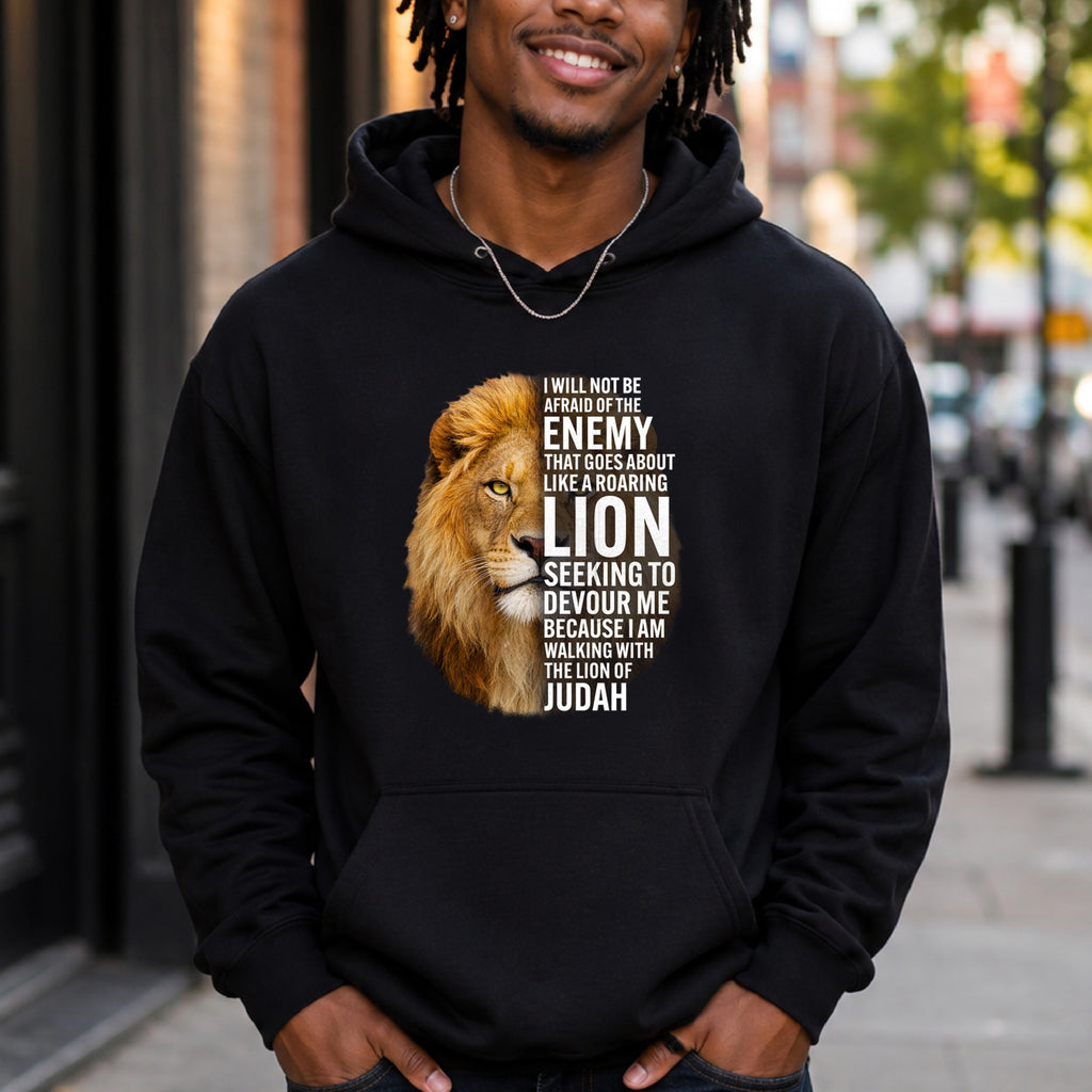 I Am Walking With the Lion of Judah Pullover Hoodie