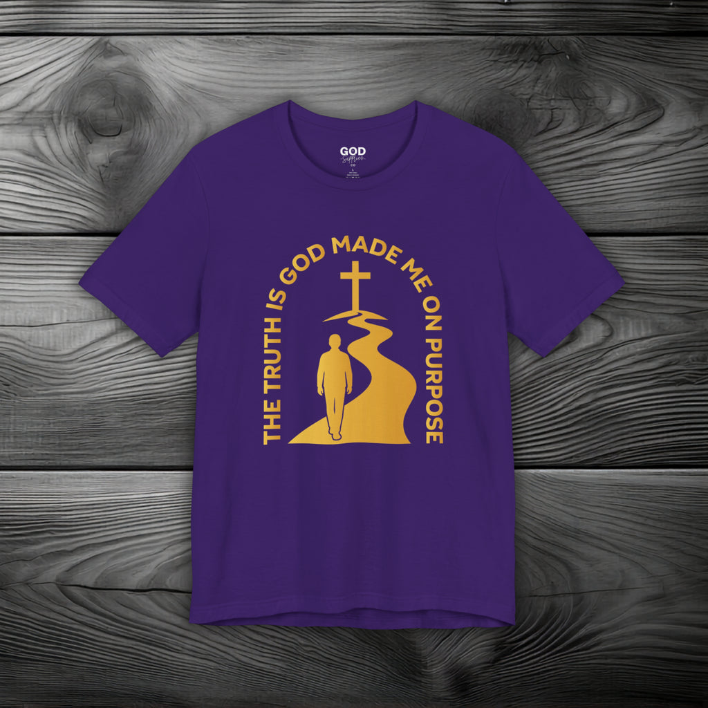 The Truth Is God Made Me On Purpose Unisex Jersey Short Sleeve Tee