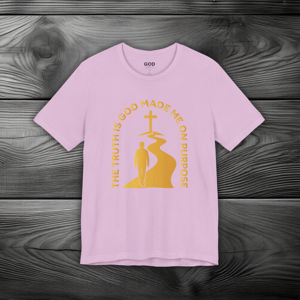 The Truth Is God Made Me On Purpose Unisex Jersey Short Sleeve Tee