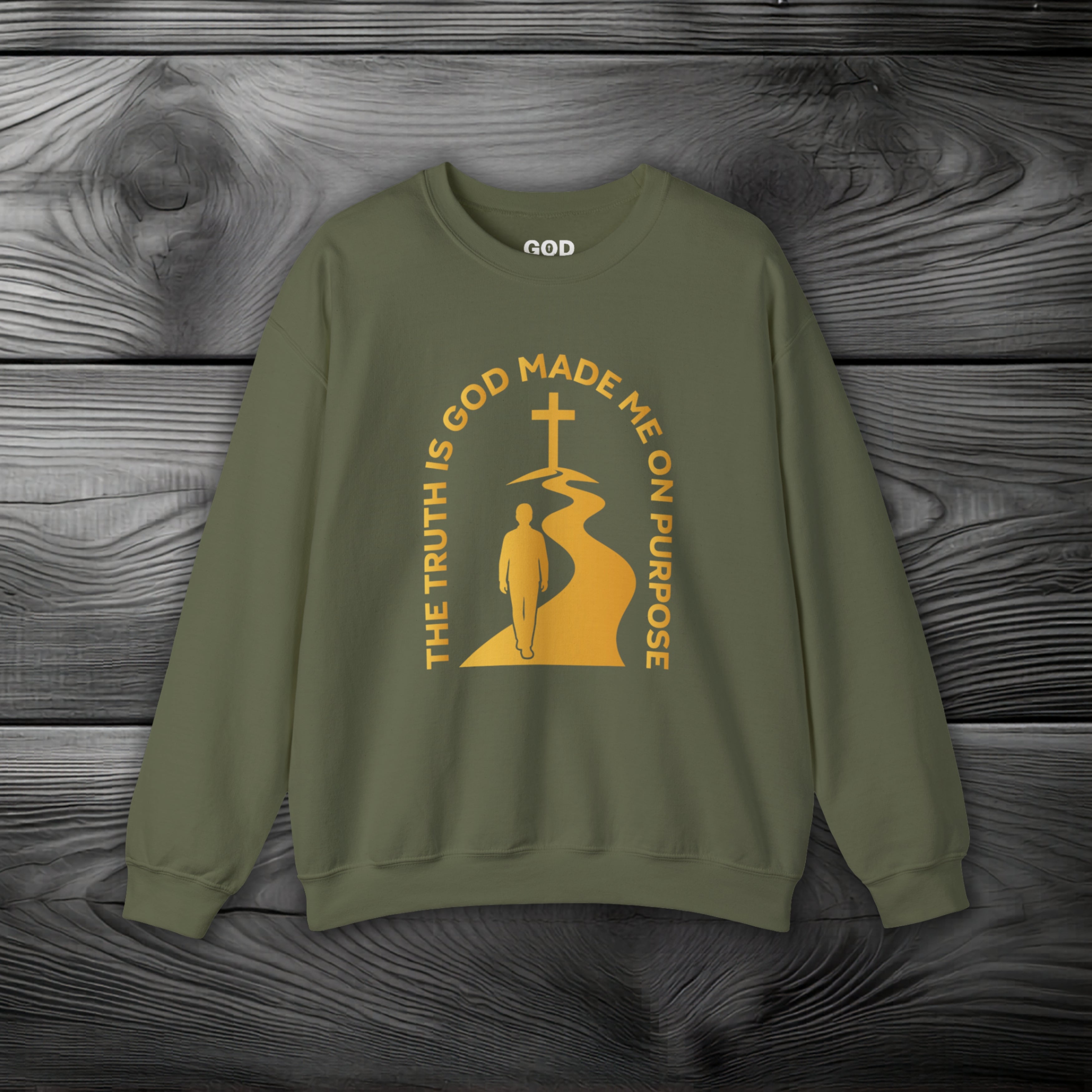 The Truth is God Loves Me on Purpose Crewneck Sweatshirt