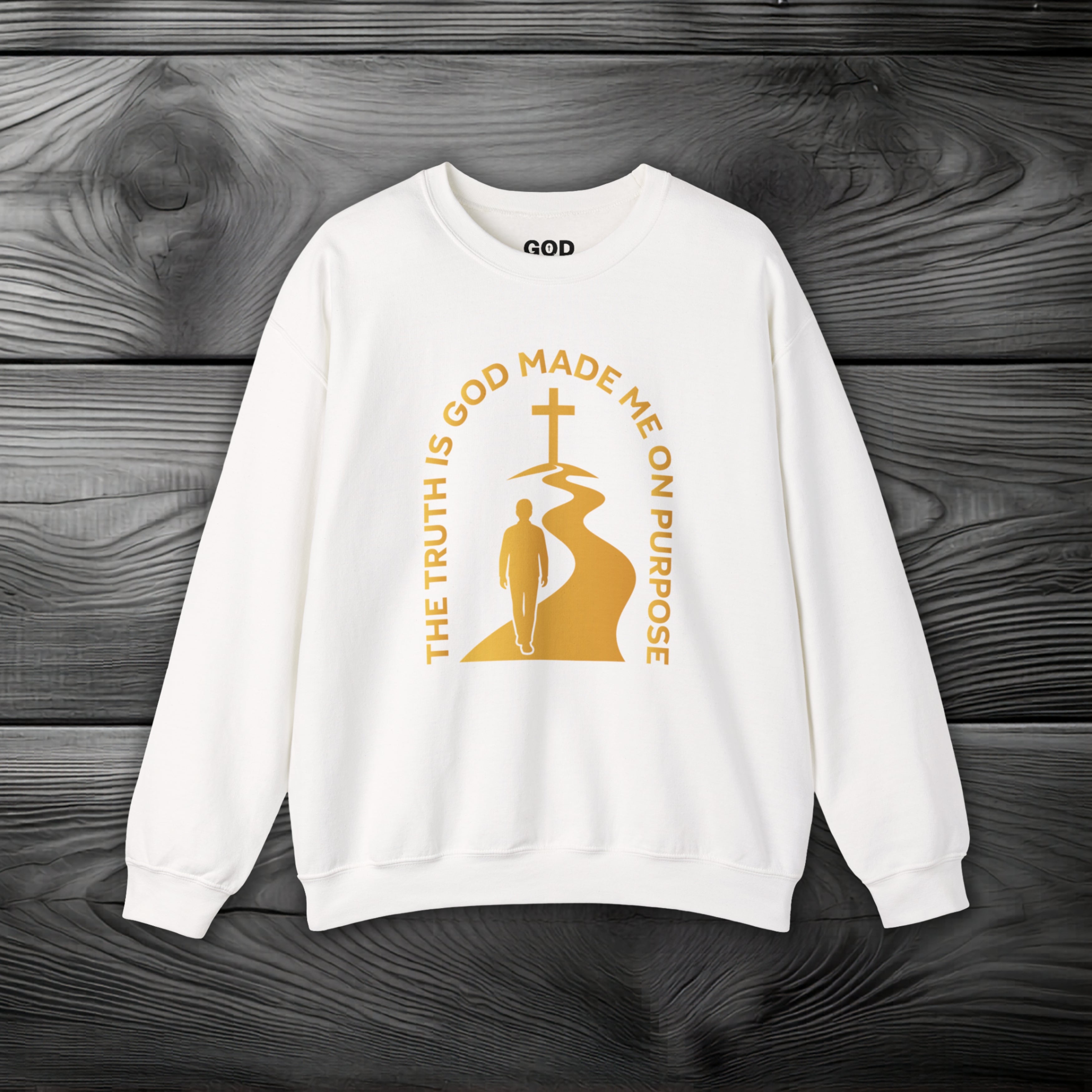 The Truth is God Loves Me on Purpose Crewneck Sweatshirt