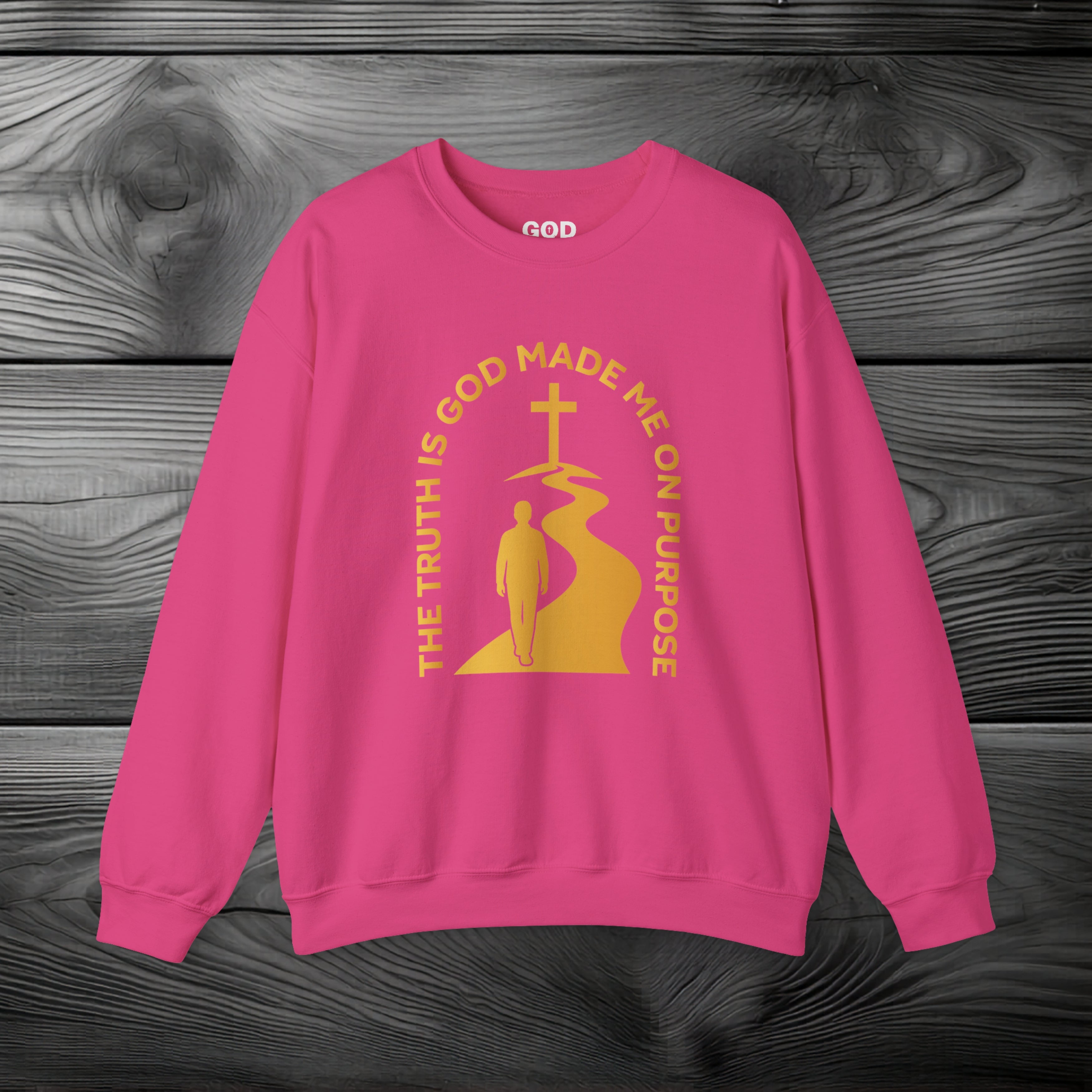 The Truth is God Loves Me on Purpose Crewneck Sweatshirt