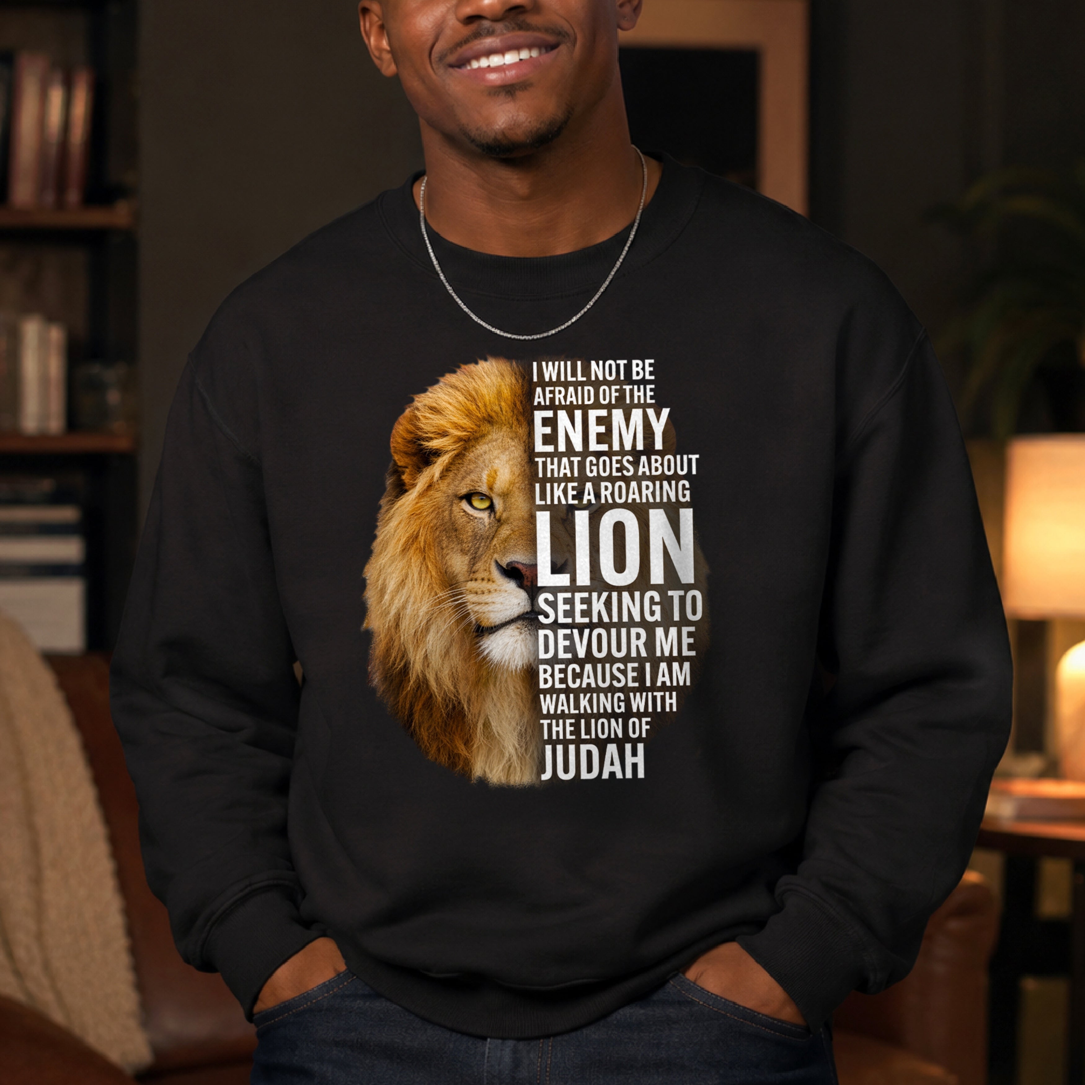 I Am Walking With the Lion of Judah Crewneck Sweatshirt