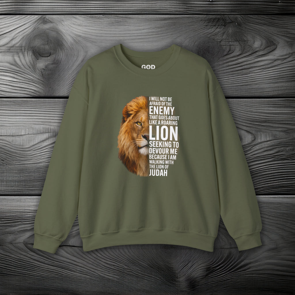 I Am Walking With the Lion of Judah Crewneck Sweatshirt
