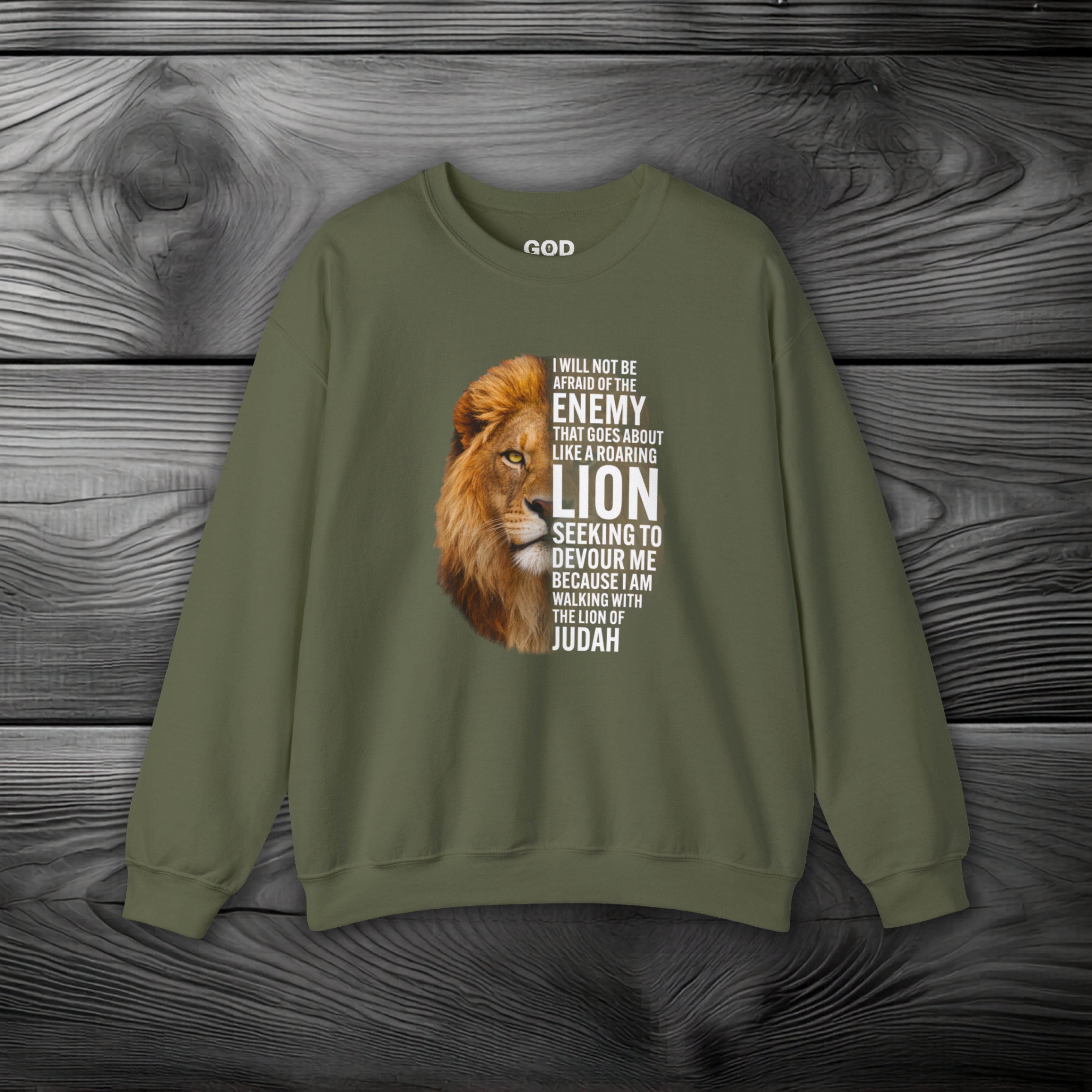 I Am Walking With the Lion of Judah Crewneck Sweatshirt