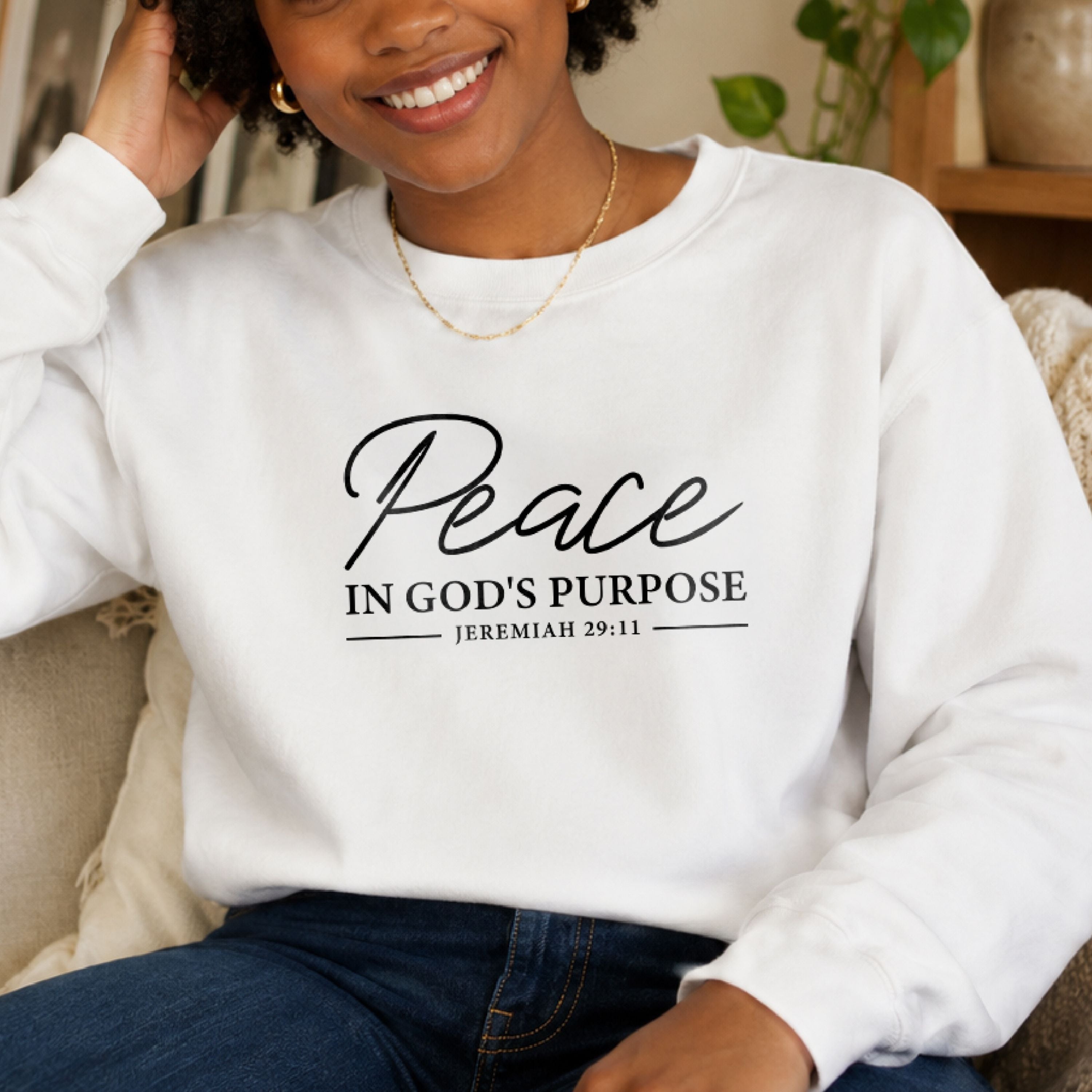Peace in God's Purpose Crewneck Sweatshirt