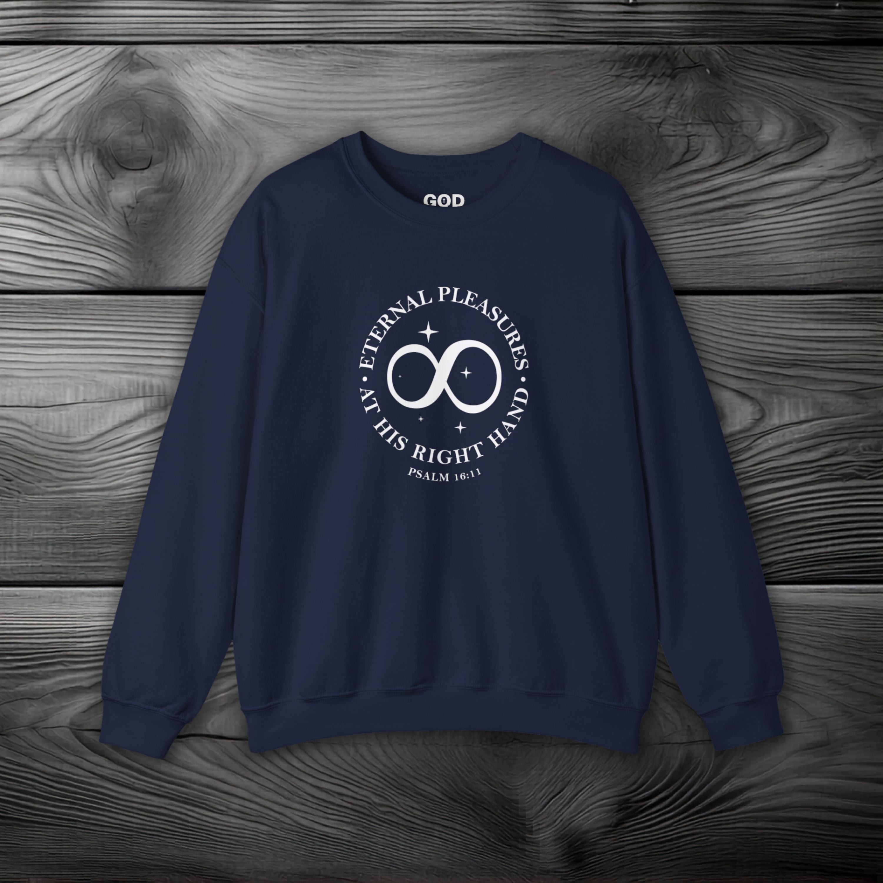 Eternal Pleasures at His Right Hand Crewneck Sweatshirt
