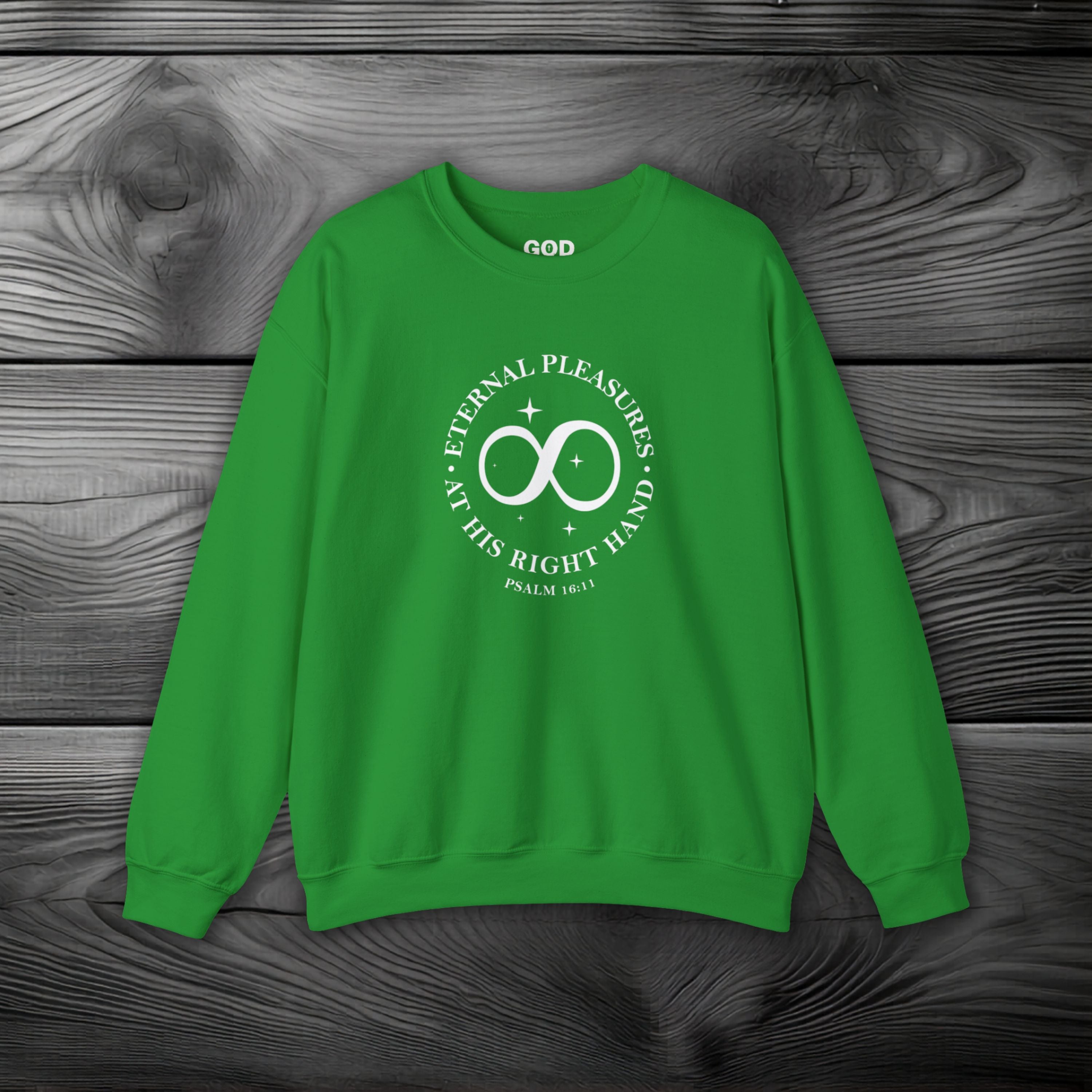 Eternal Pleasures at His Right Hand Crewneck Sweatshirt