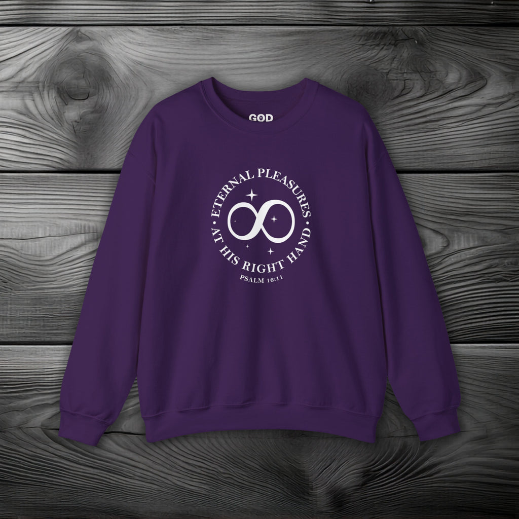 Eternal Pleasures at His Right Hand Crewneck Sweatshirt