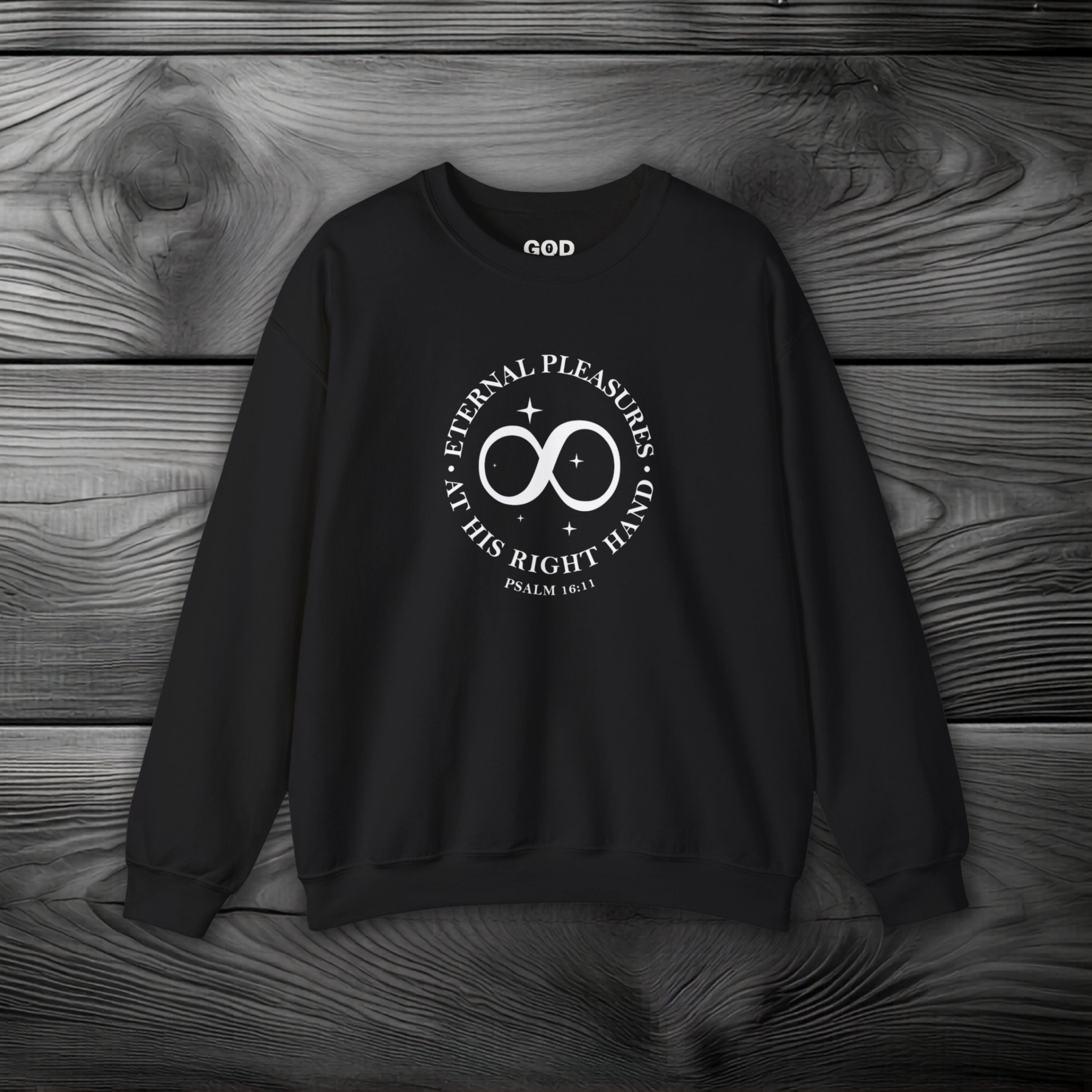 Eternal Pleasures at His Right Hand Crewneck Sweatshirt