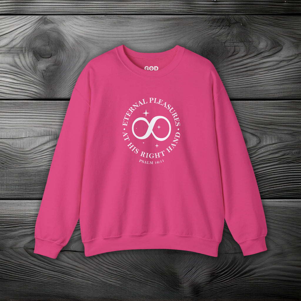 Eternal Pleasures at His Right Hand Crewneck Sweatshirt