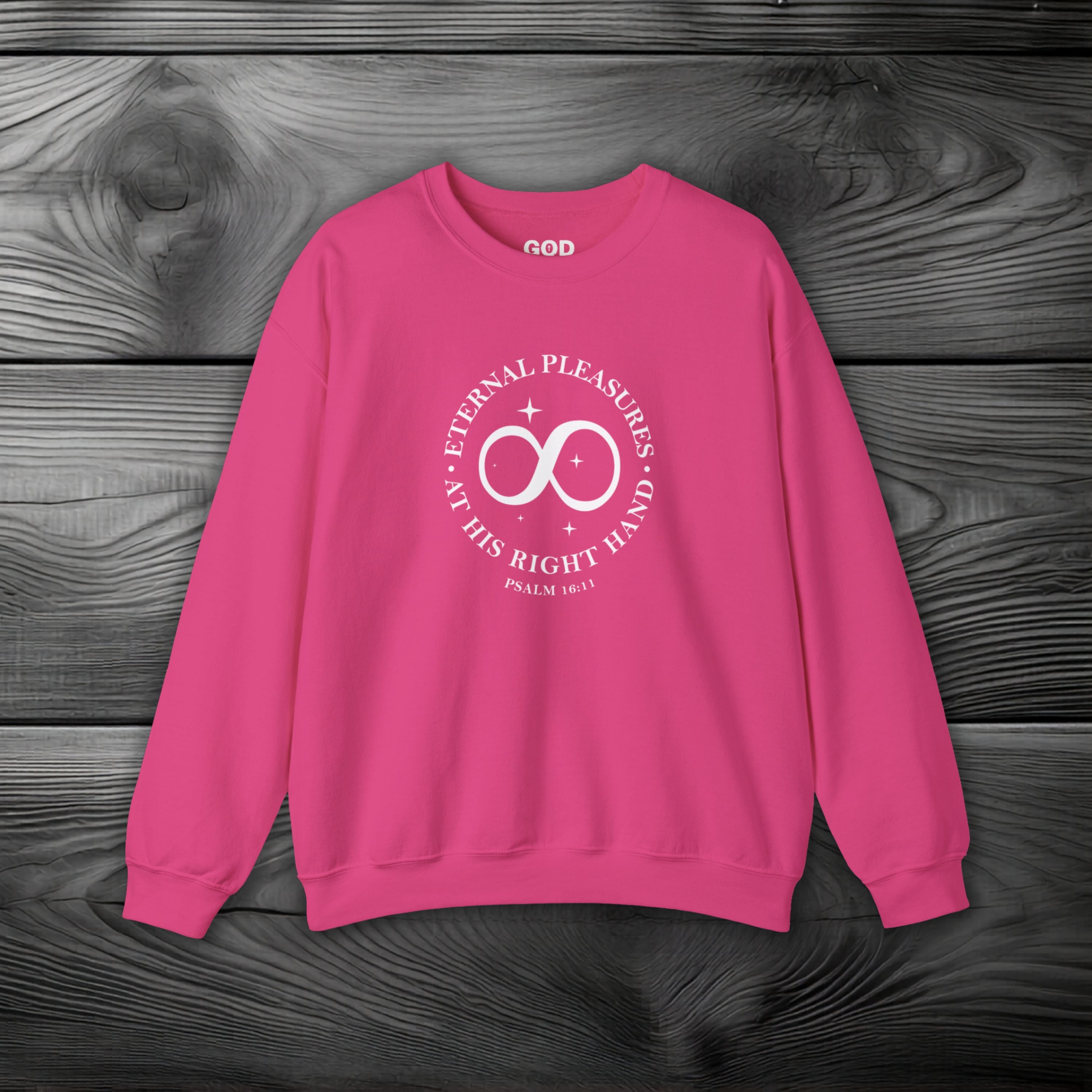 Eternal Pleasures at His Right Hand Crewneck Sweatshirt