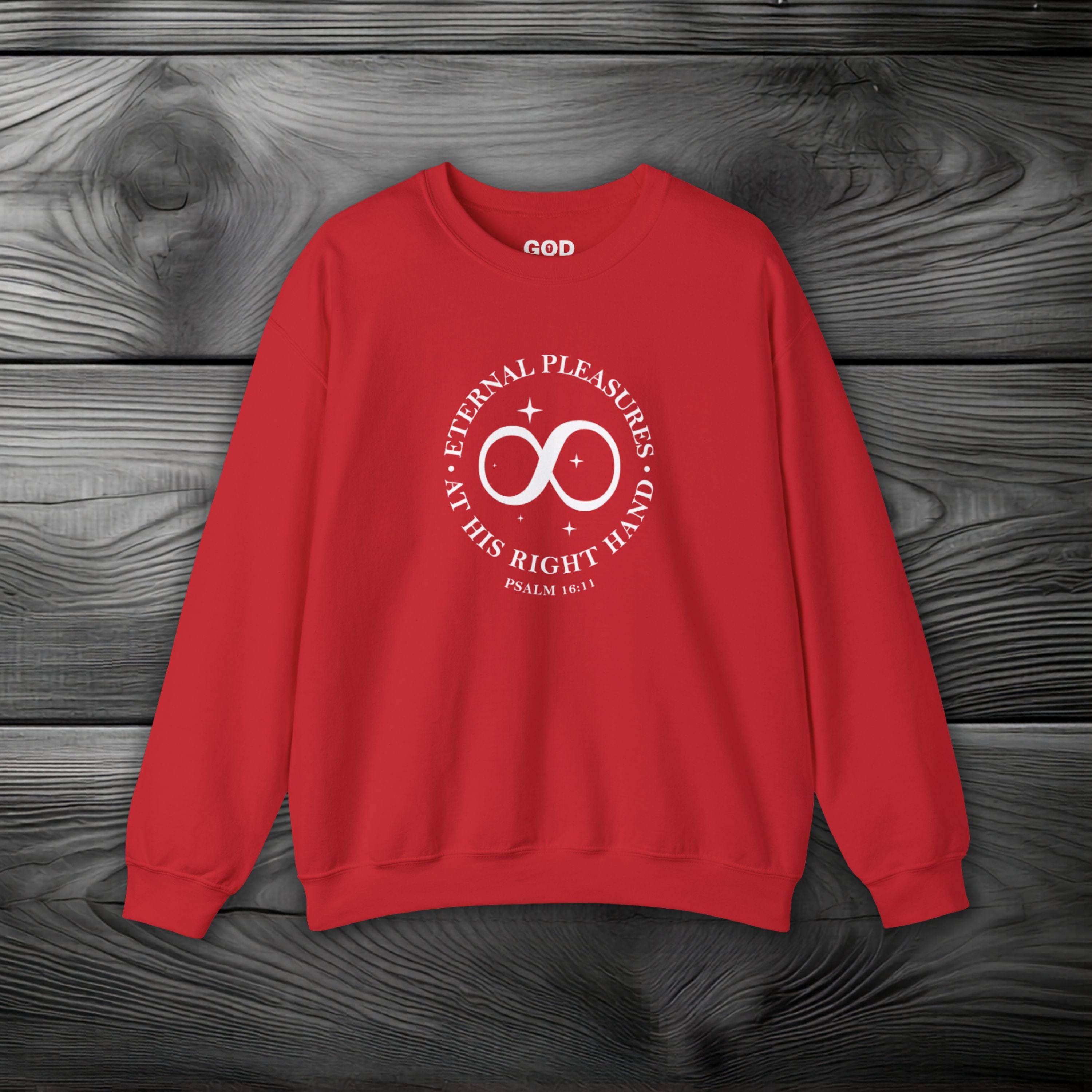 Eternal Pleasures at His Right Hand Crewneck Sweatshirt
