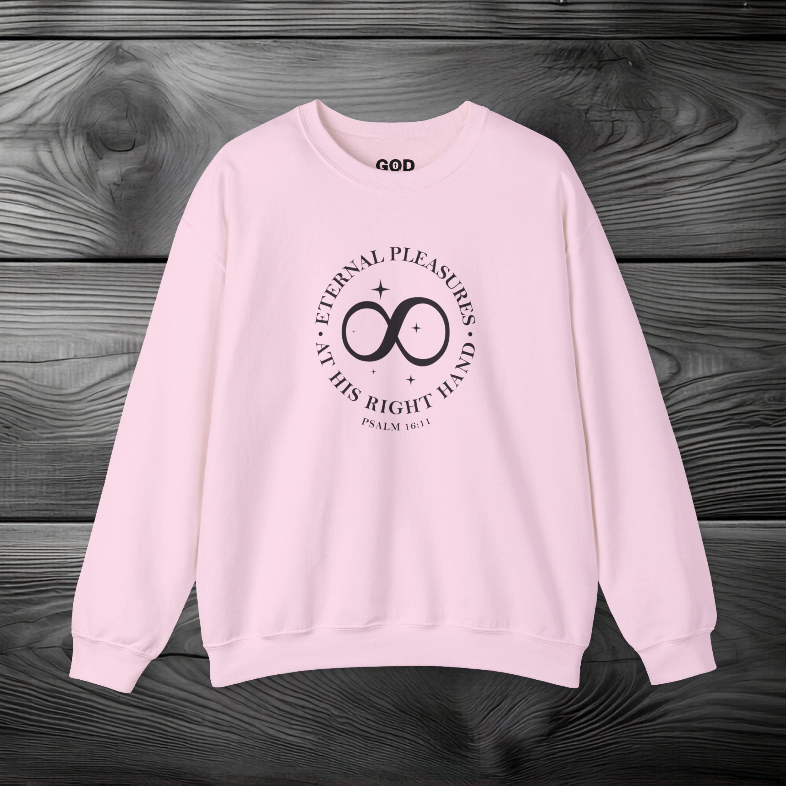 Eternal Pleasures at His Right Hand Crewneck Sweatshirt