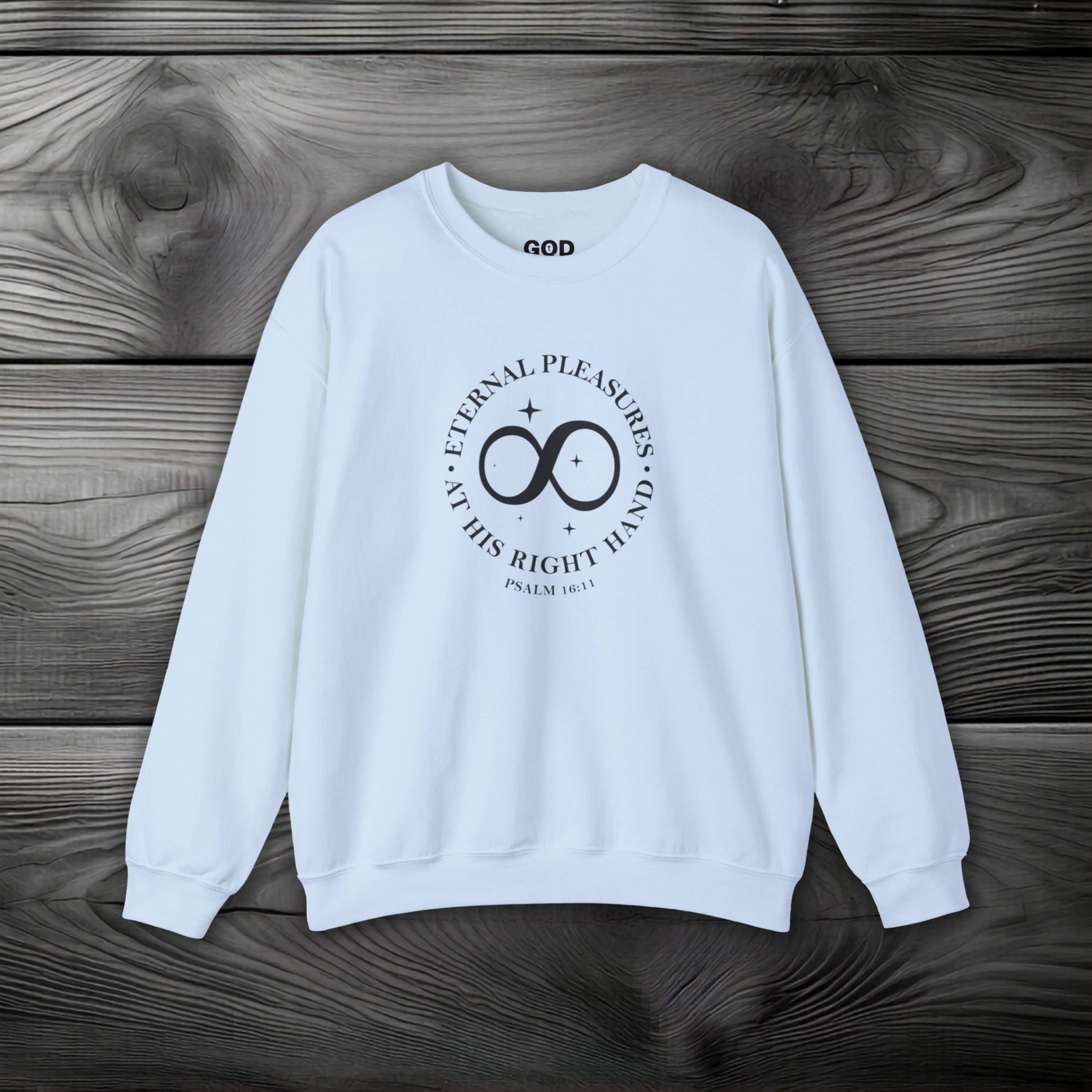 Eternal Pleasures at His Right Hand Crewneck Sweatshirt