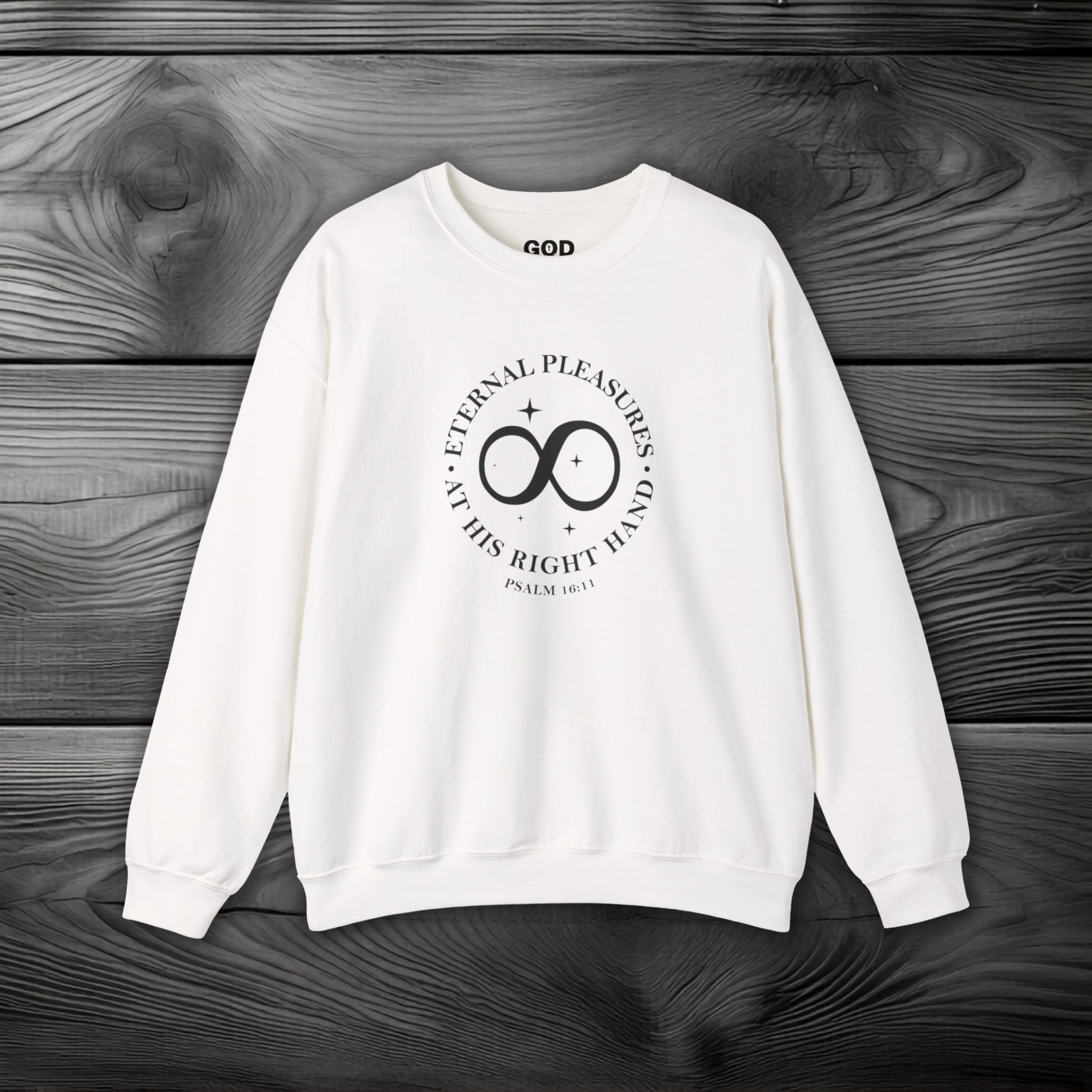 Eternal Pleasures at His Right Hand Crewneck Sweatshirt