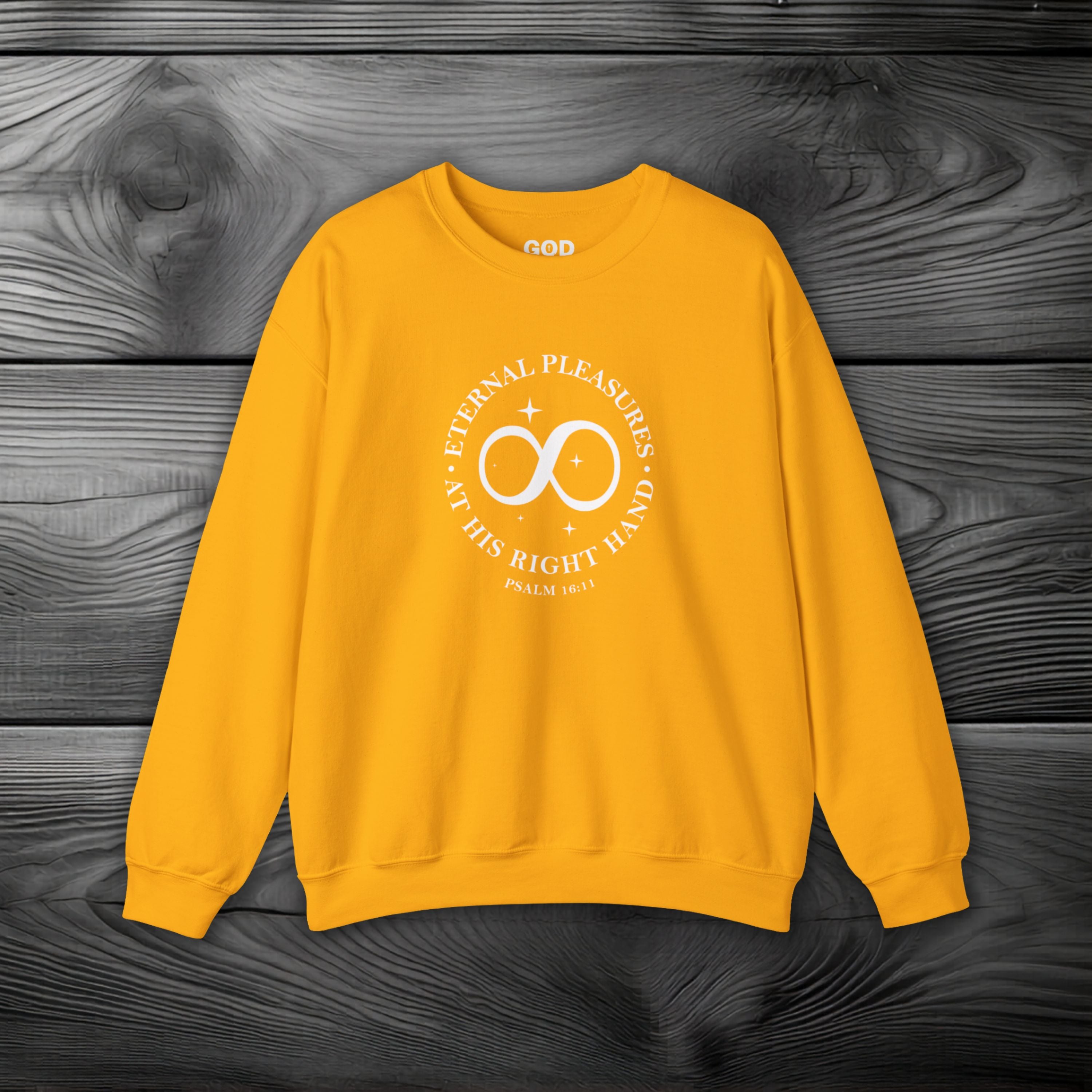Eternal Pleasures at His Right Hand Crewneck Sweatshirt