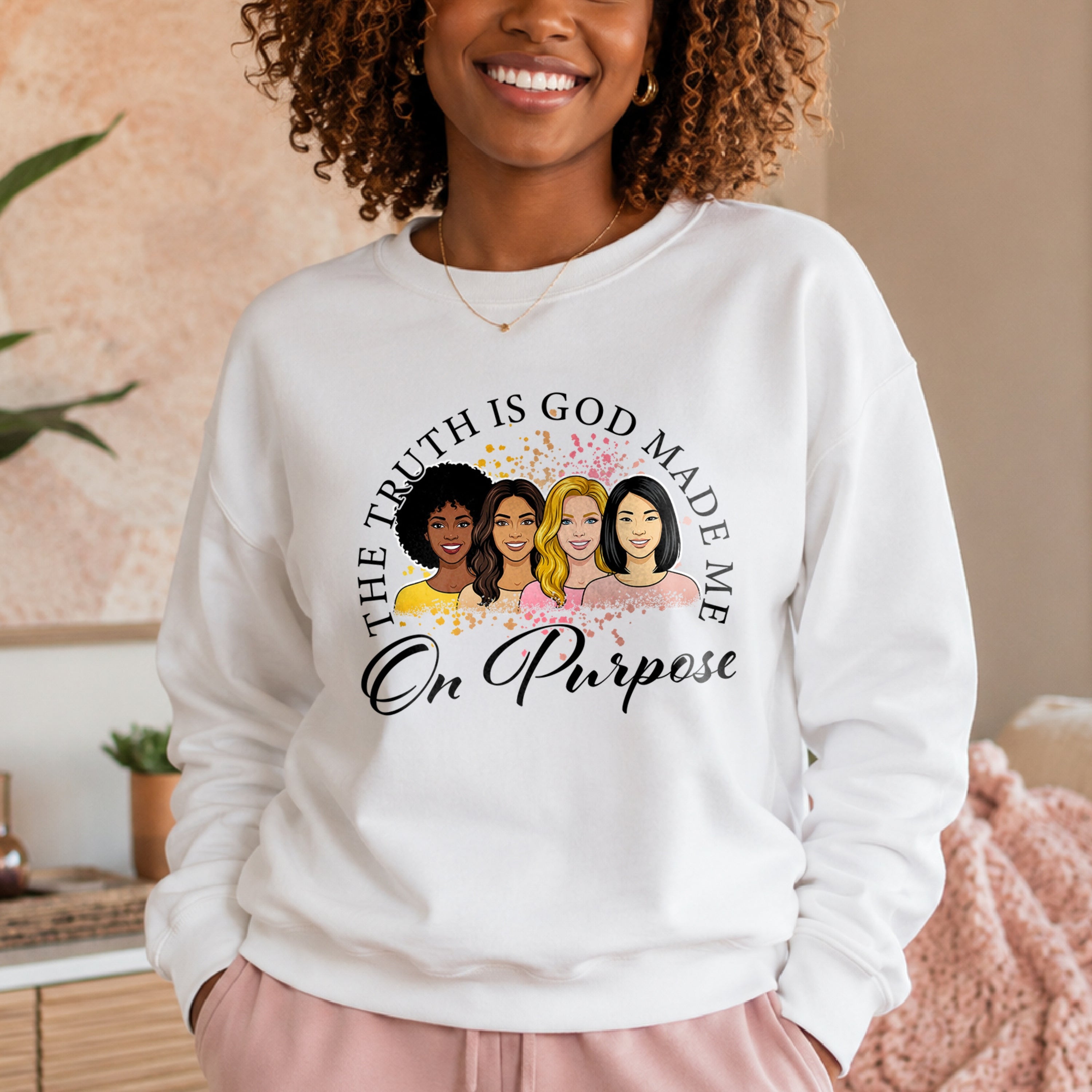 God Made Me On Purpose Crewneck Sweatshirt