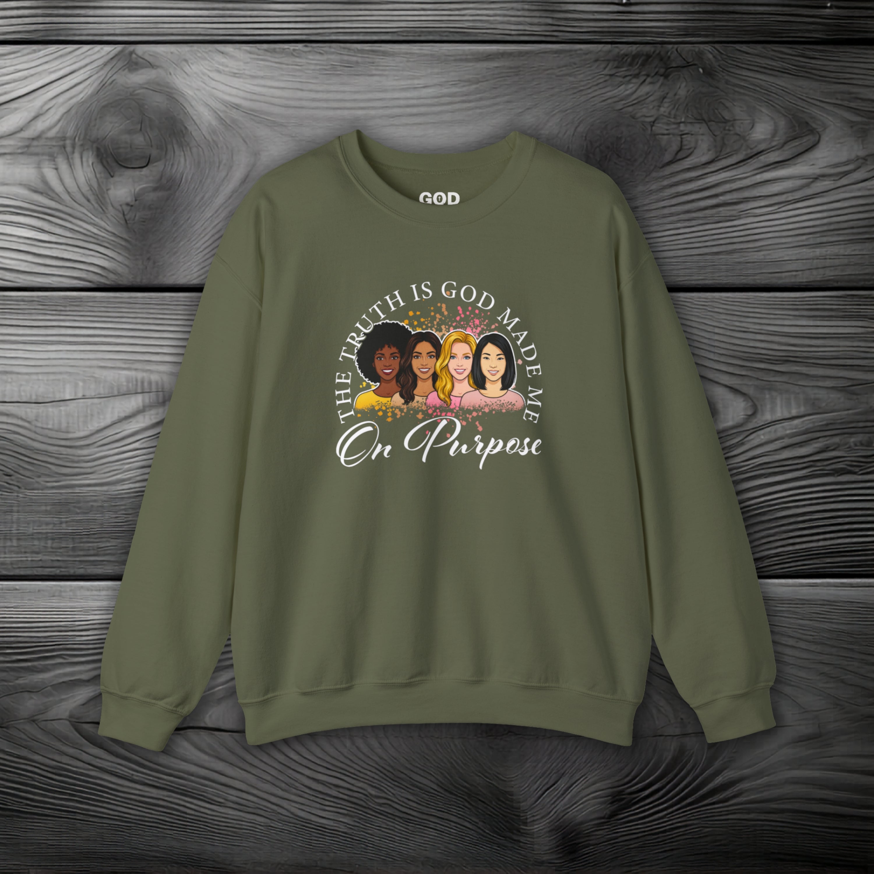 God Made Me On Purpose Crewneck Sweatshirt