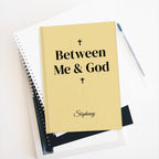 Between Me & God Personalized Christian Ruled Journal