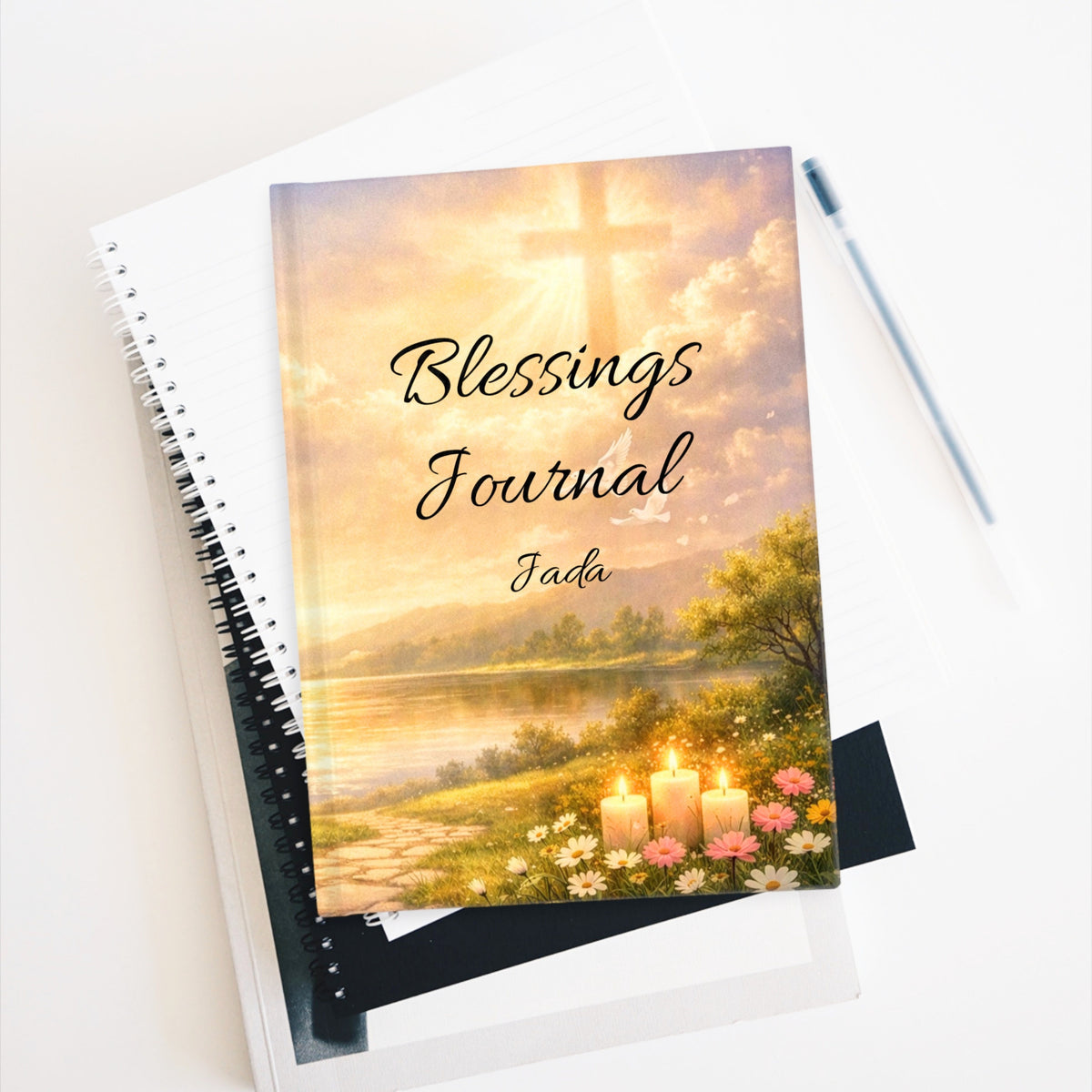 Travel Journal (5 in x 7 in) Personalized Ruled Journal, Customizable Image |  Blessings Journal