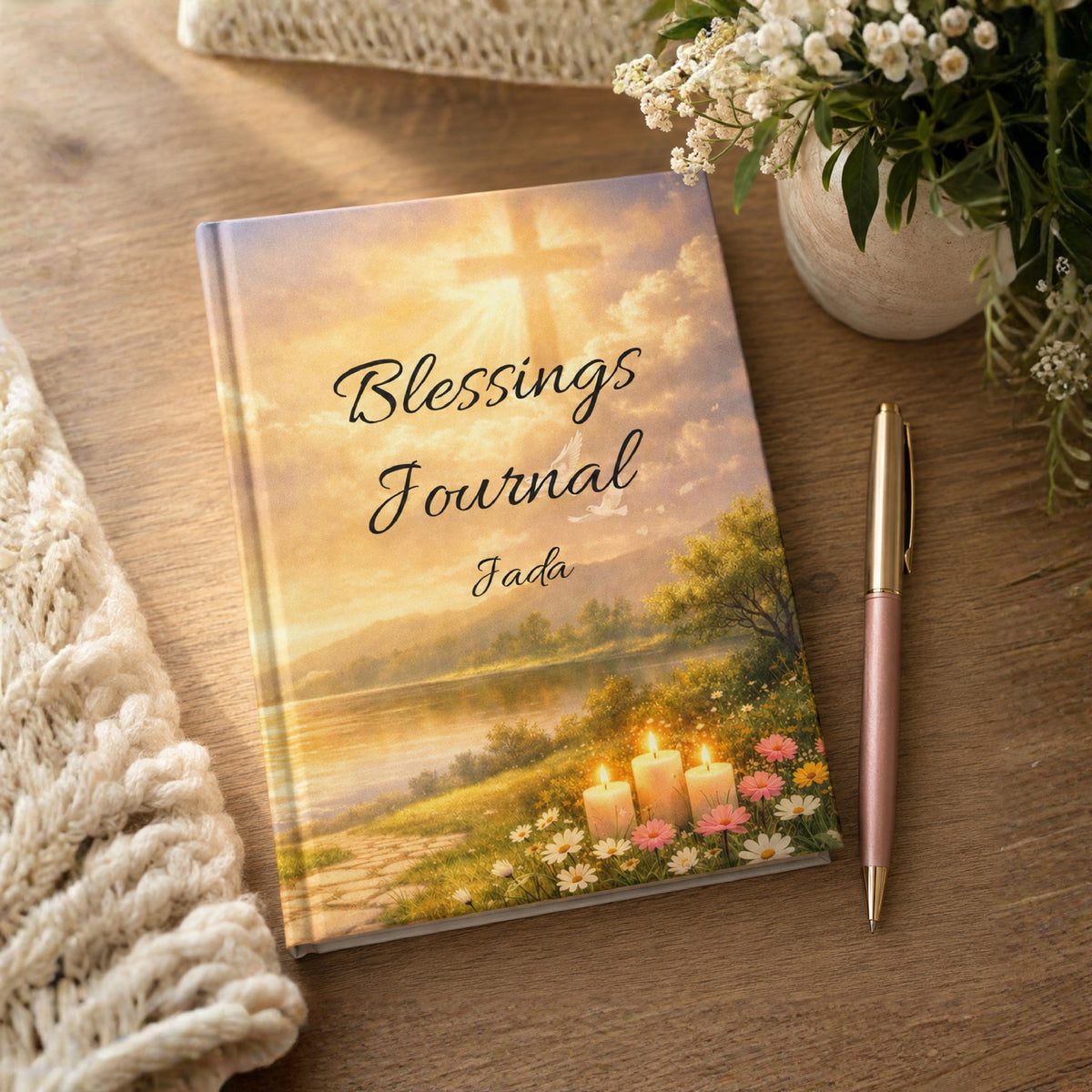 Travel Journal (5 in x 7 in) Personalized Ruled Journal, Customizable Image |  Blessings Journal