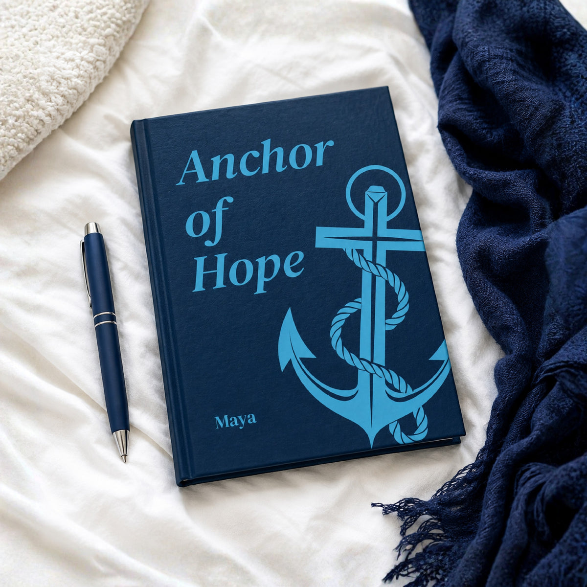 Travel Journal (5 in x 7 in) Personalized Ruled Journal |Anchor of Hope