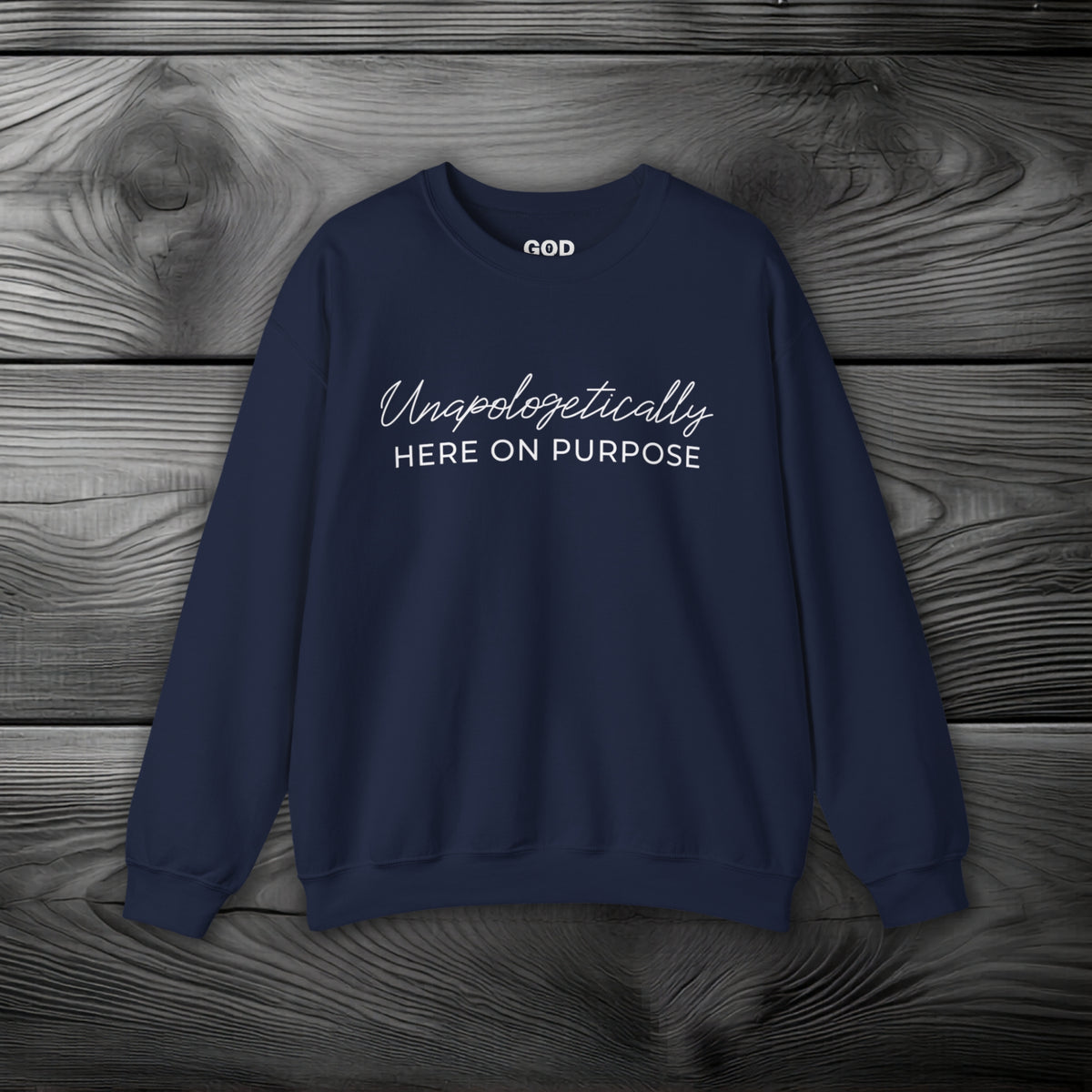 Unapologetically Here On Purpose Crewneck Sweatshirt